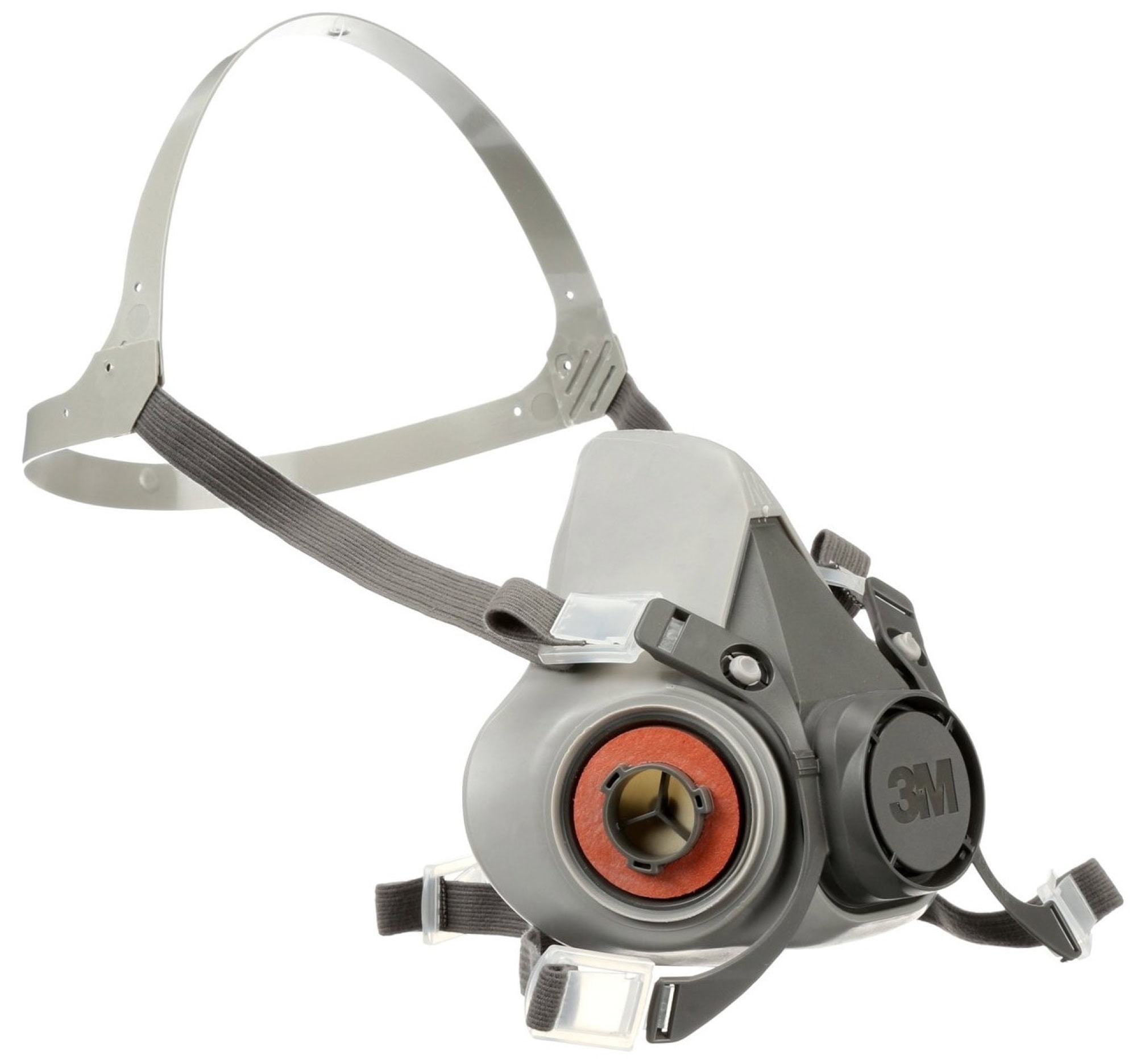 3M™ Gasmaske / Halbmaske 6200M, Größe M, Bajonett-Klick Filteranschluss