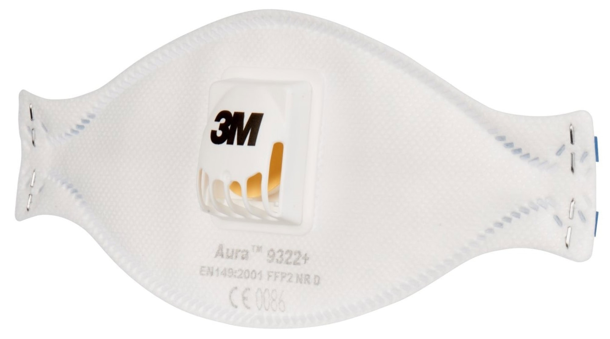 3M™ Aura™ Atemschutzmaske 9322+ FFP2 NR D mit Cool-Flow Ausatemventil, Industrievariante, Hygienisch einzelverpackt