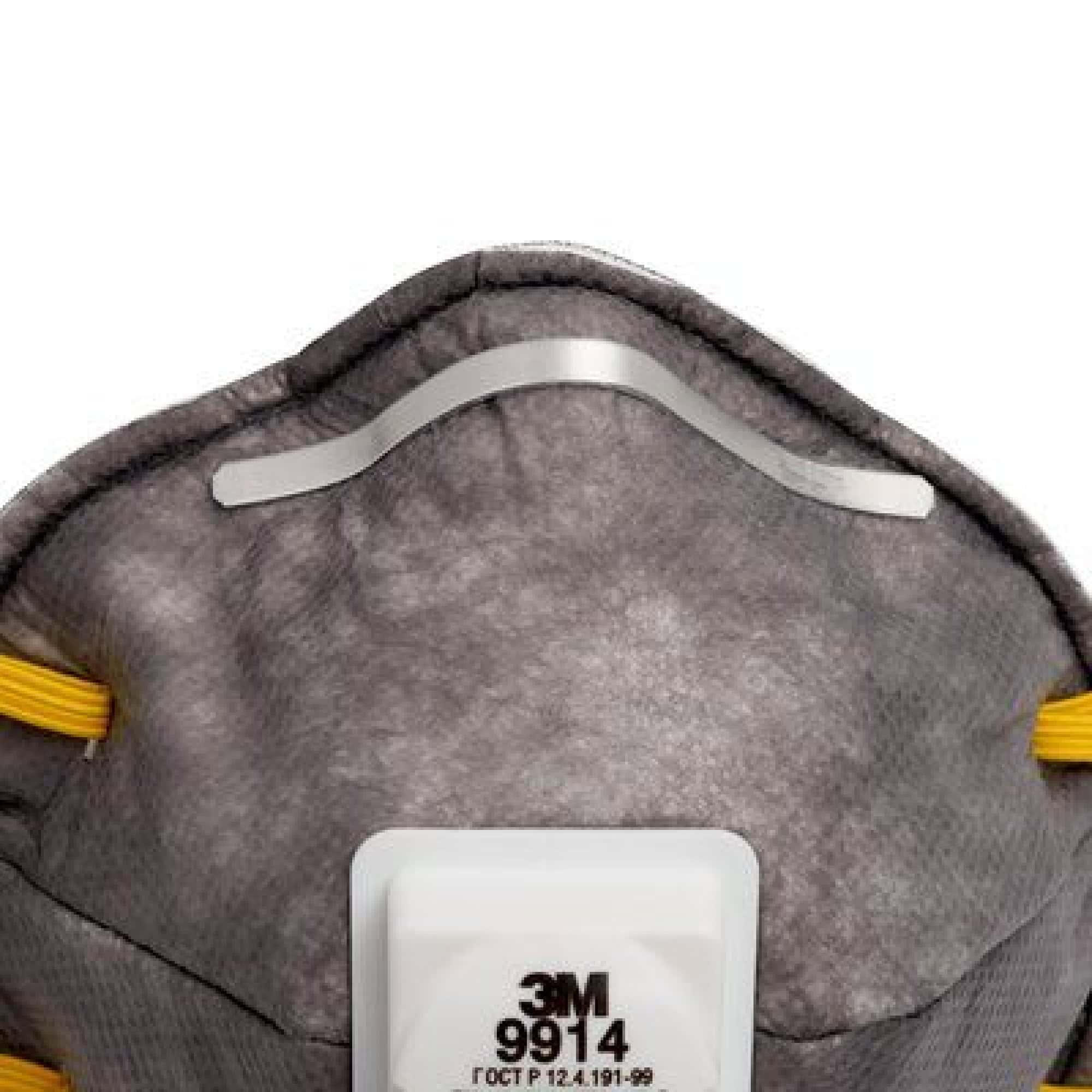 3M™ Atemschutzmaske 9914 Spezialmaske FFP1 NR D mit Cool-Flow Ausatemventil, + Aktivkohle, Industrievariante