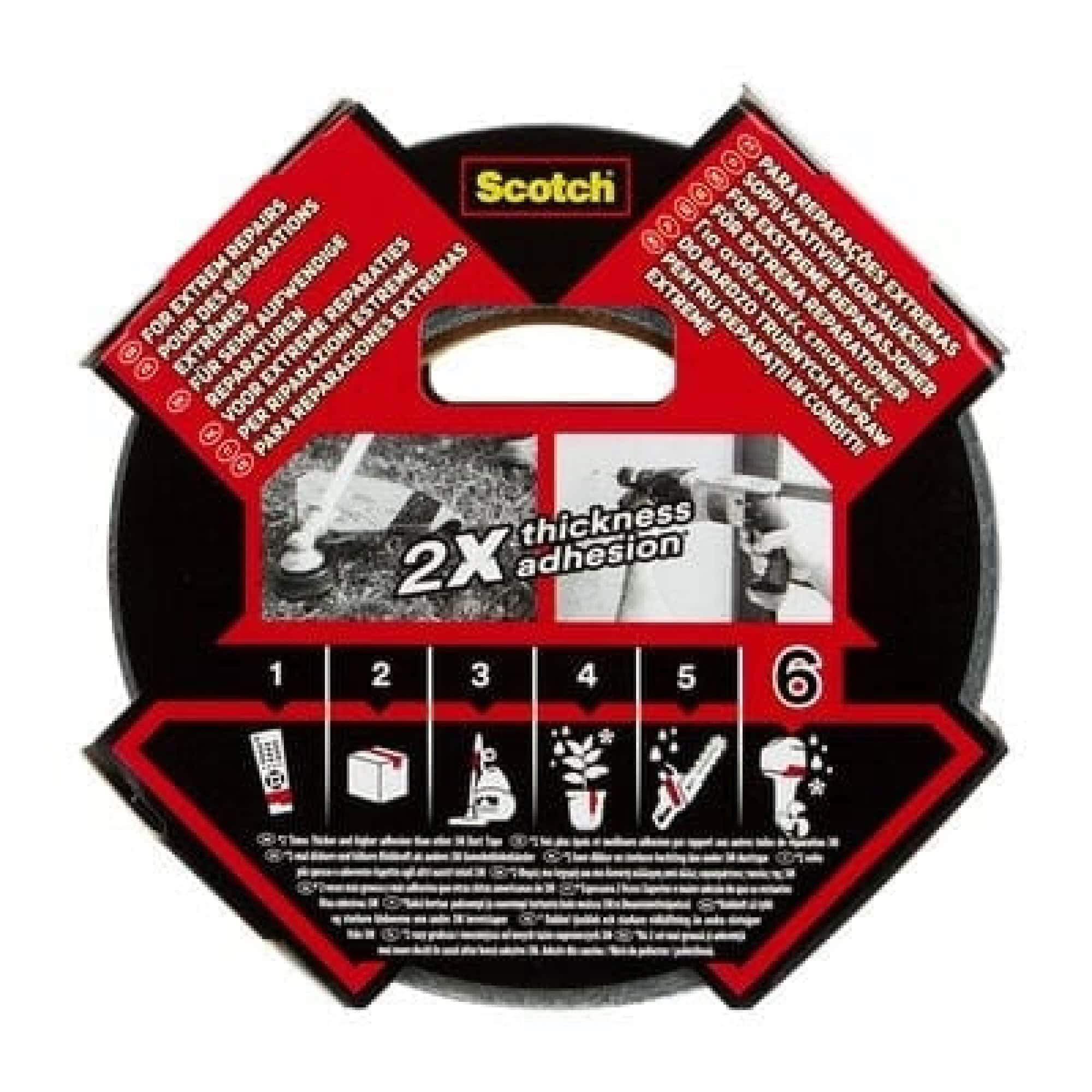 3M™ Scotch® Extremium™ DT17, 48 mm x 25 m, 0,42 mm, Schwarz, Hochleistungs Gewebeklebeband