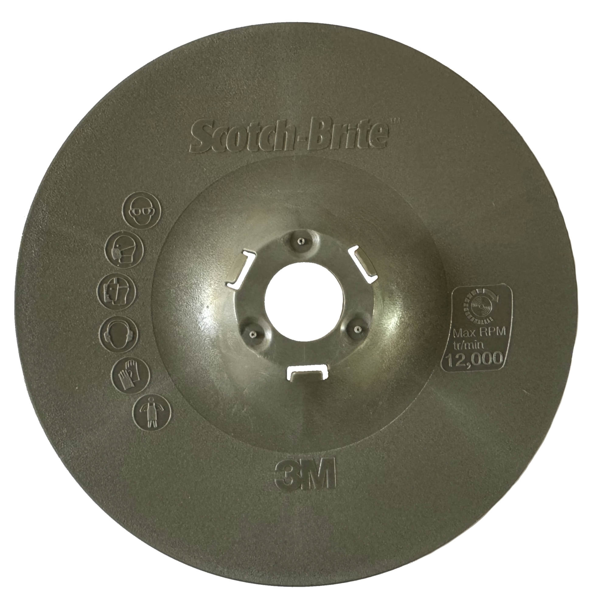 Preview: 3M™ Scotch-Brite™ Hook-it™ Stützteller 89871, Ø 125 mm x 22 mm, Hart, M10, M14 oder 5/8" Gewinde, Mit und ohne Zentrierung, Kletthaftend, Universal Haftstützteller für Vliesscheiben