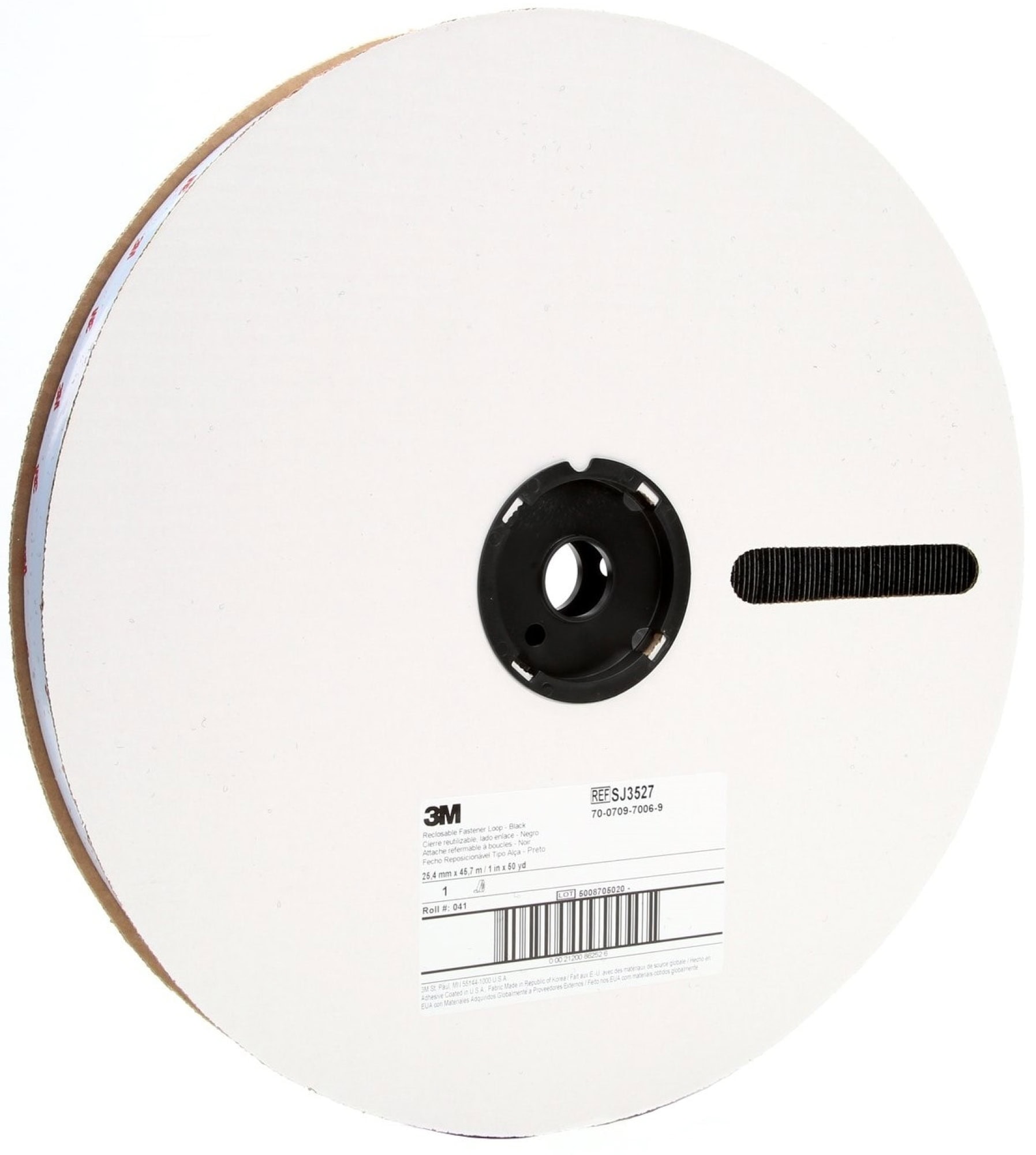 3M™ Scotchmate™ SJ3527, 25 mm x 45 m, 4,4 mm, Schwarz, Schlaufenband mit hoher Soforthaftung