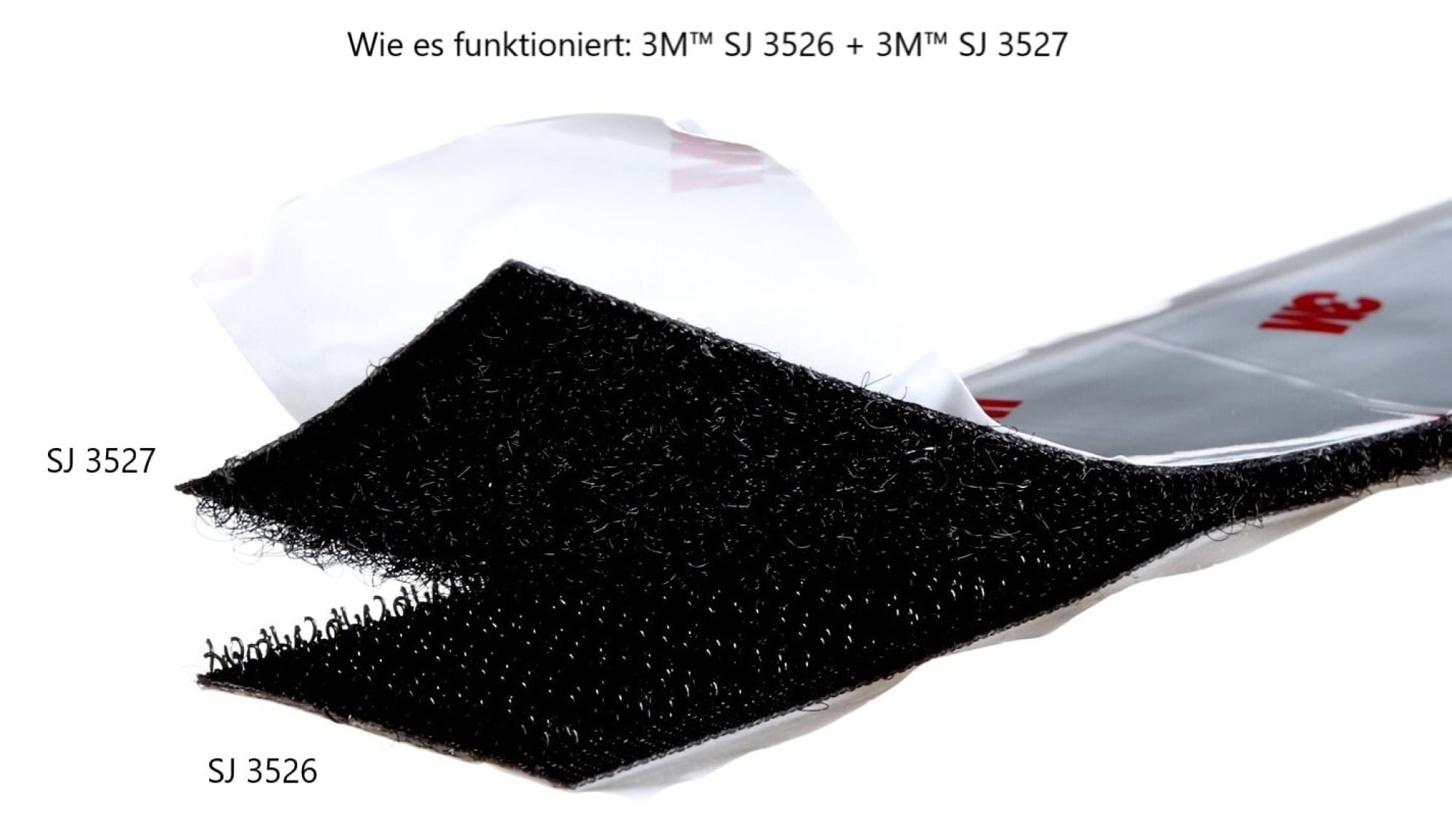 3M™ Scotchmate™ SJ3527, 25 mm x 45 m, 4,4 mm, Schwarz, Schlaufenband mit hoher Soforthaftung