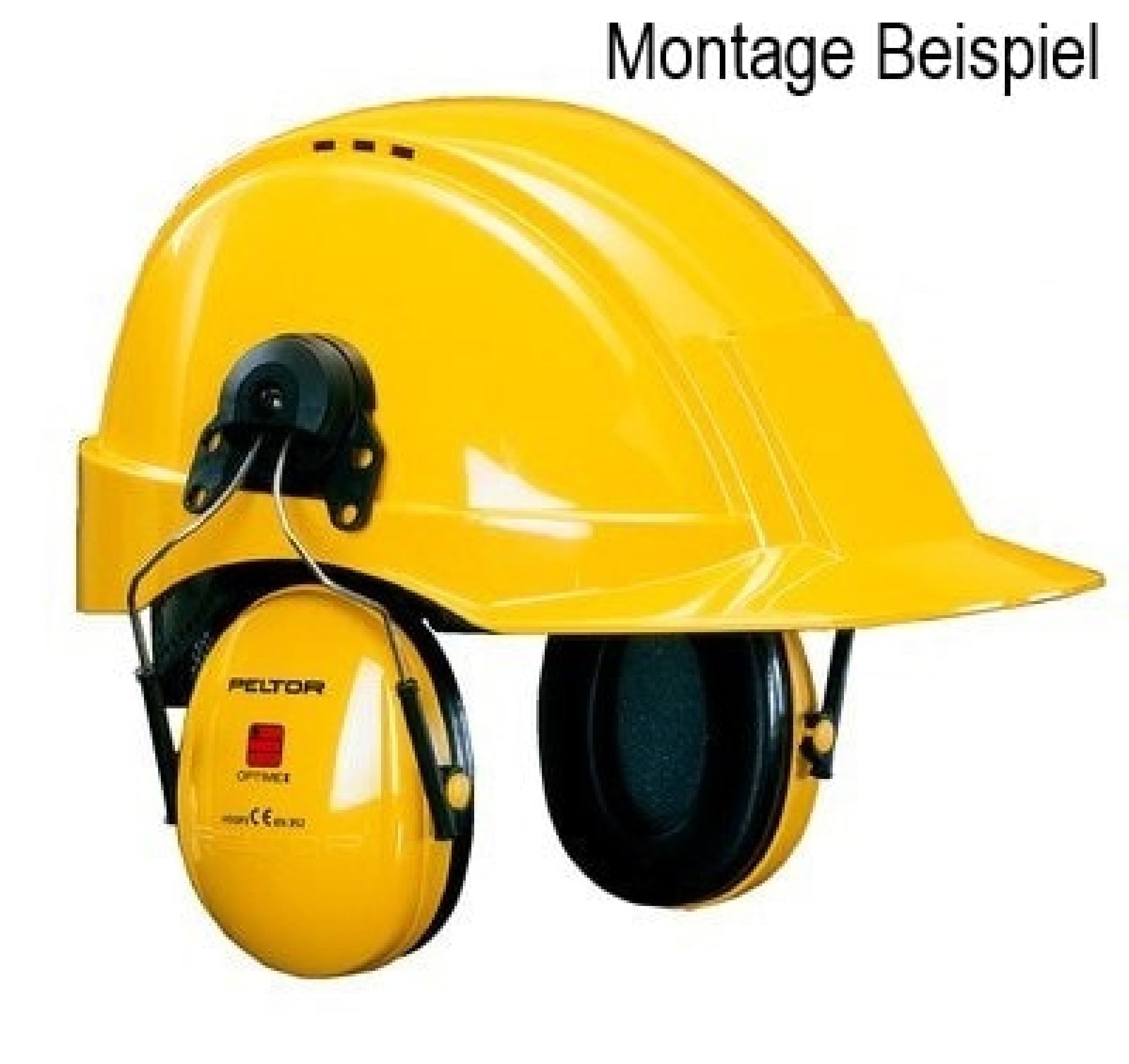 3M™ Peltor™ Optime™ I H510P3E, SNR = 26 dB, Gelb/Schwarz, Helmkapselgehörschutz für laute Arbeitsumgebungen