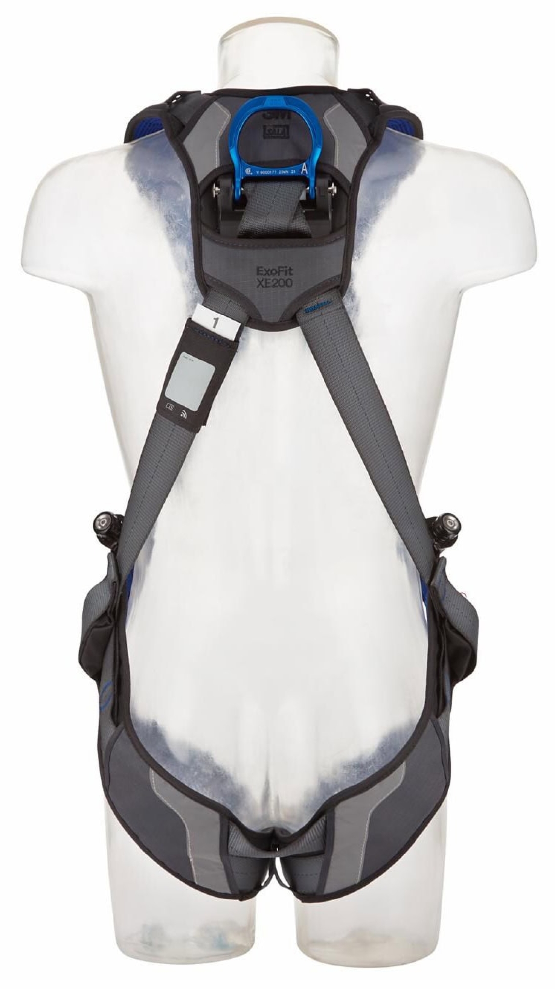 Preview: 3M™ DBI-SALA® Komfort Auffanggurt XE200 1112726, Größe 1, Selbstsichernder Schnellverschluss, 2,25 Kg, Schwarz, X-förmiger Auffanggurt für komfortables Arbeiten in der Höhe