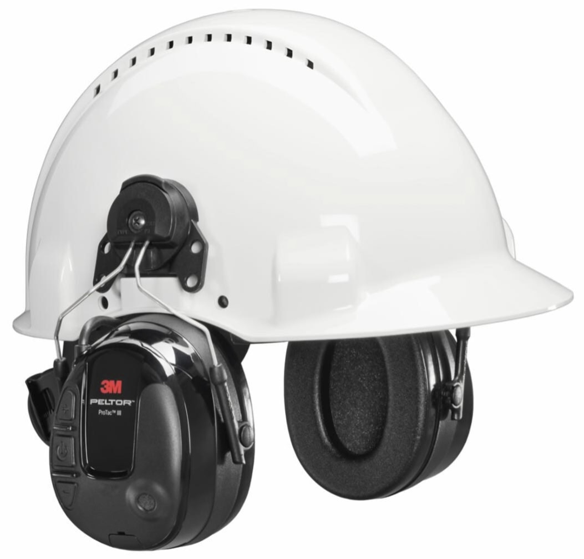 Preview: 3M™ PELTOR™ ProTac™ III, SNR = 31 dB, Schwarz, Elektronischer Kapselgehörschutz mit Helmbefestigung