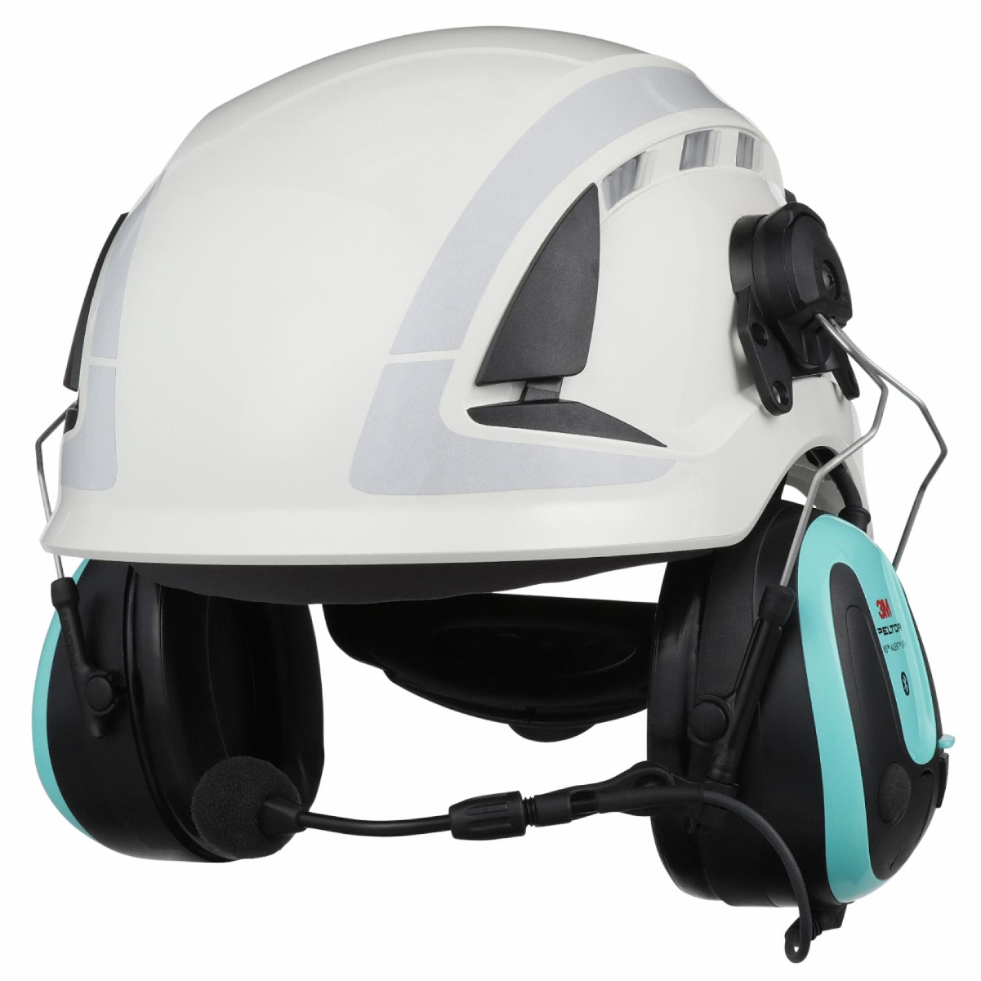 Preview: 3M™ PELTOR™ WS™ ALERT™ Gehörschutz Radio Headset XP+ MRX21P3E2WS7, Helmbefestigung, SNR = 30,4 dB, Türkis / Schwarz, Elektronischer Kommunikations Kapselgehörschutz für den dauerhaften Einsatz