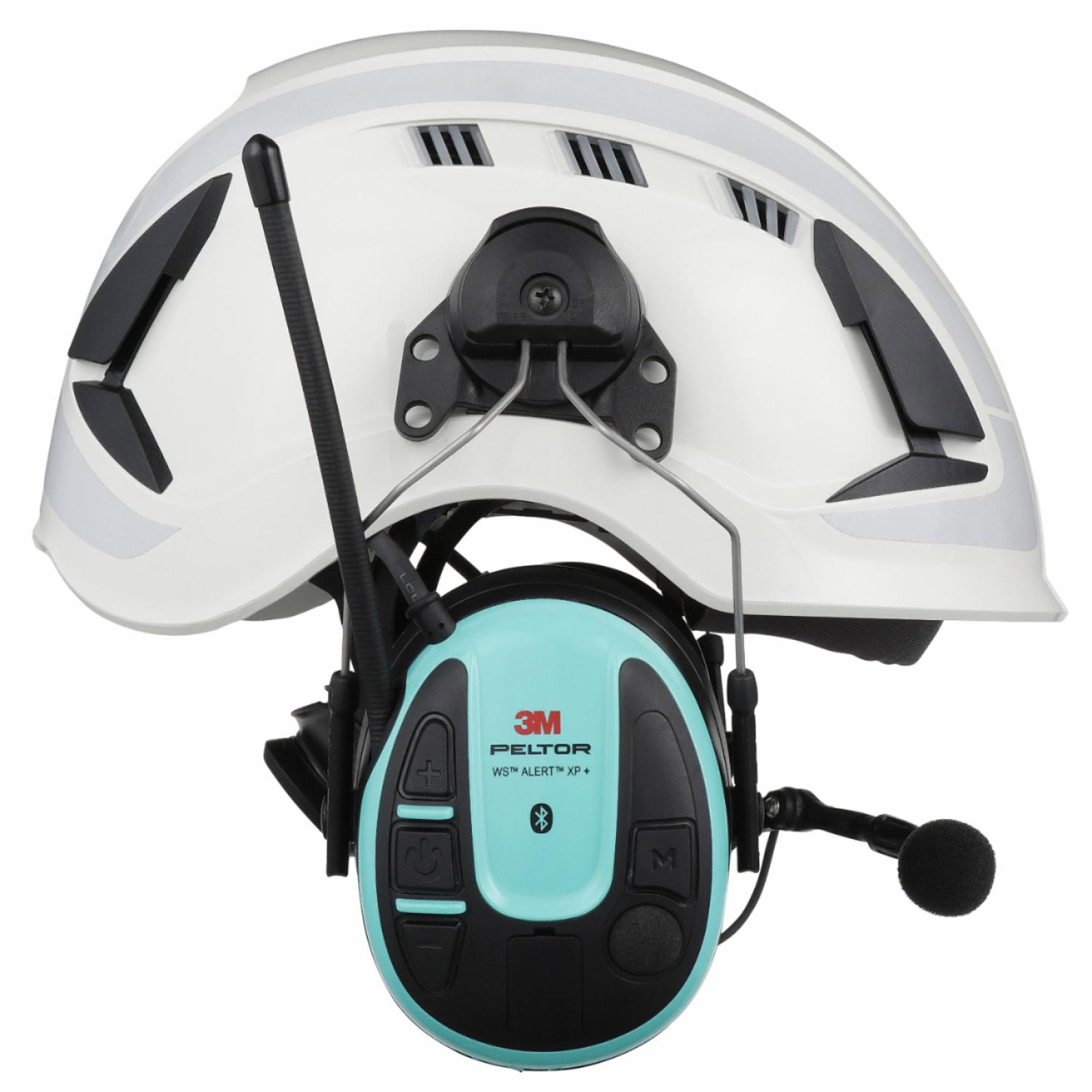 3M™ PELTOR™ WS™ ALERT™ Gehörschutz Radio Headset XP+ MRX21P3E2WS7, Helmbefestigung, SNR = 30,4 dB, Türkis / Schwarz, Elektronischer Kommunikations Kapselgehörschutz für den dauerhaften Einsatz