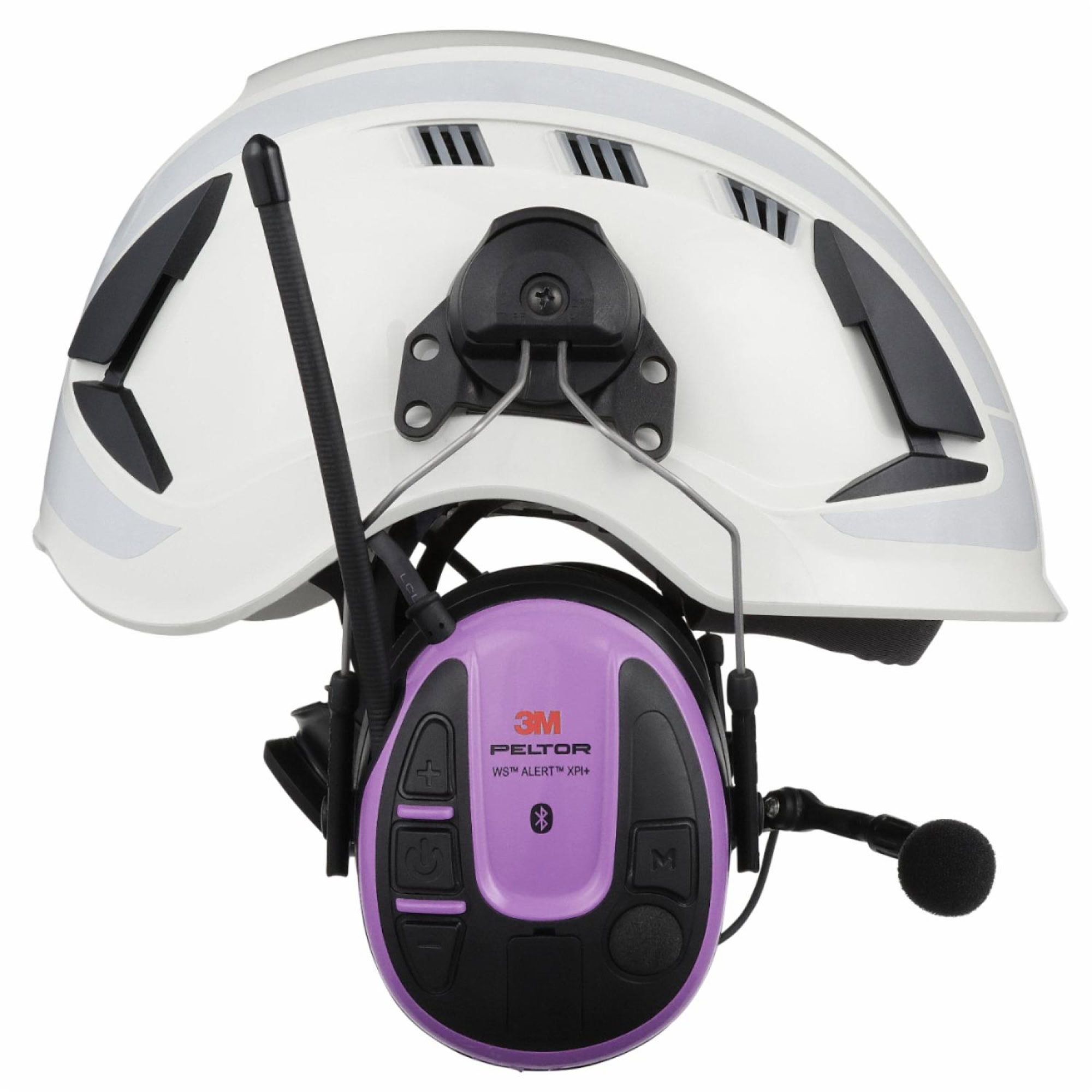 3M™ PELTOR™ WS™ ALERT™ Gehörschutz Radio Headset XPI+ MRX21P3EWS7, Helmbefestigung, SNR = 30,4 dB, Violett / Schwarz, Elektronischer Kommunikations Kapselgehörschutz für den dauerhaften Einsatz