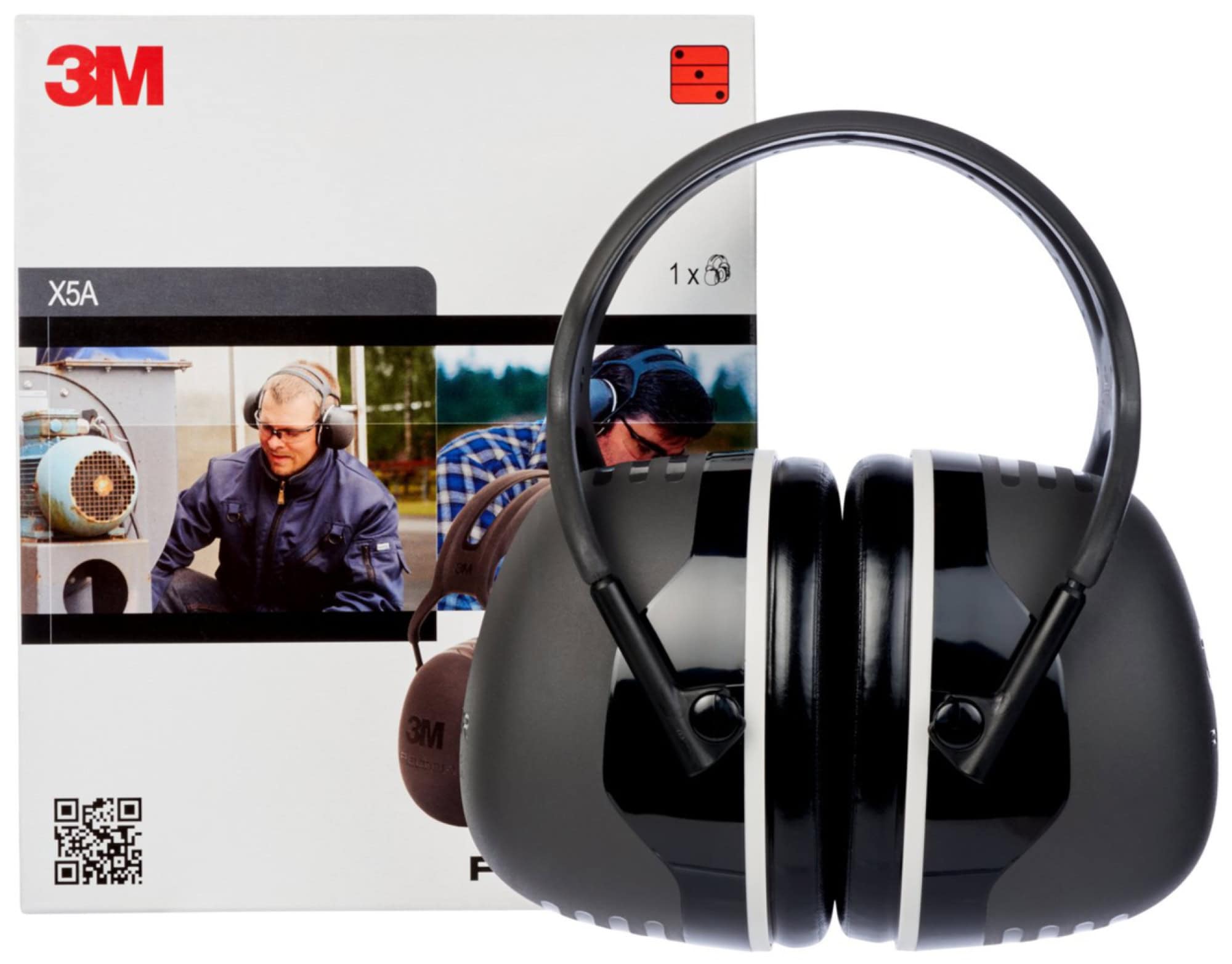 3M™ PELTOR™ X5A, SNR = 37 dB, Schwarz, Kapselgehörschutz für extrem laute Arbeitsumgebungen