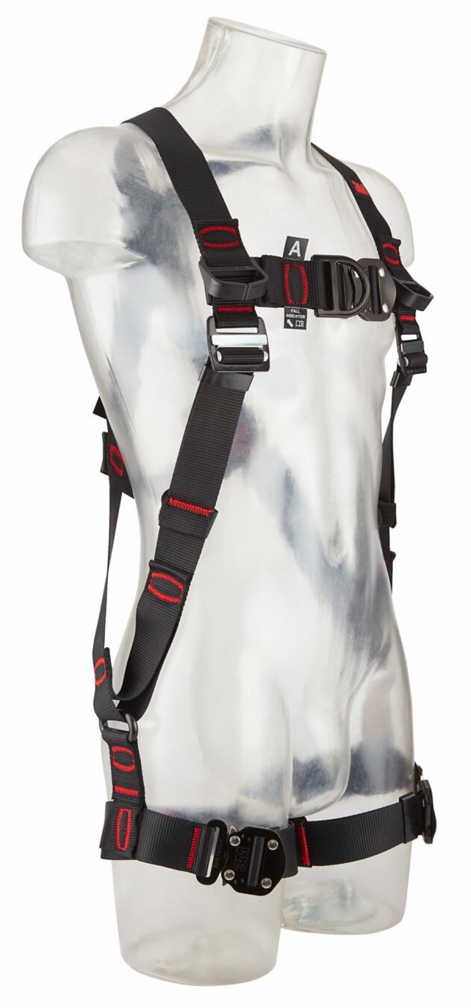 3M™ Protecta® Auffanggurt E200 1161643, Größe M/L, Schnellverschluss, Verbindungsringe an geraden Beinschlaufen, 1,62 Kg, Schwarz, Standard Auffanggurt im Westenstil