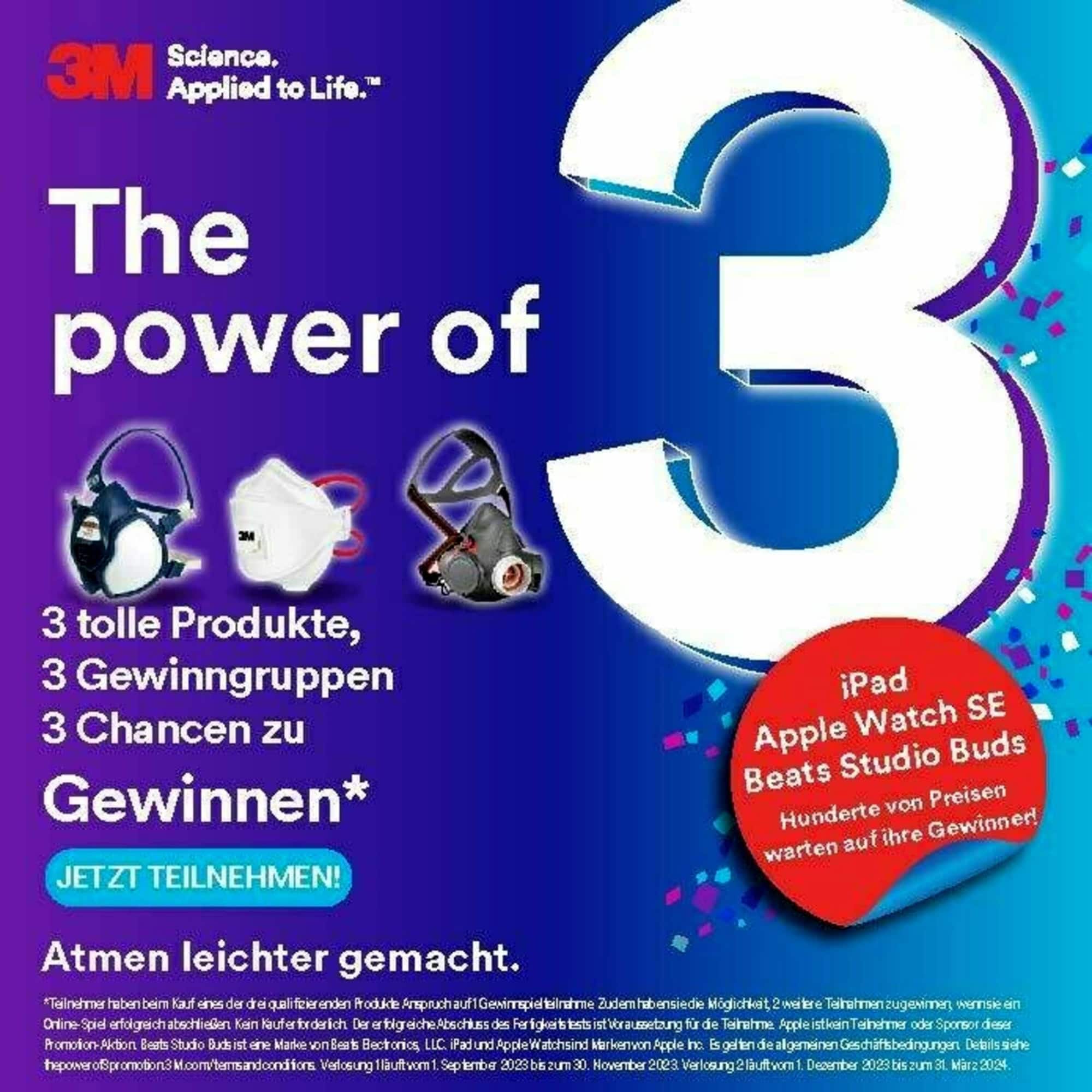3M™ Aura™ Atemschutzmaske 9332+GEN3 FFP3 NR D mit Cool-Flow Ausatemventil, Industrievariante, Hygienisch einzelverpackt