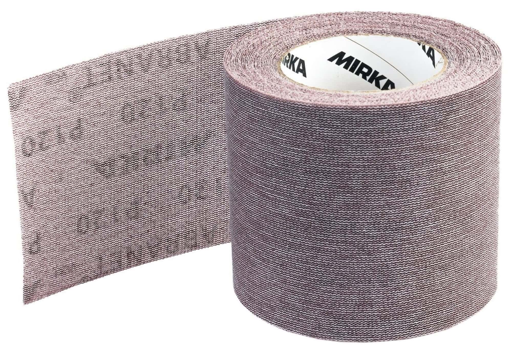 Mirka® Abranet 545BY001803R, 115 mm x 10 m, P80, Gitternetz, Kletthaftend, PA Gitternetz Schleifrollen mit Aluminiumkorn