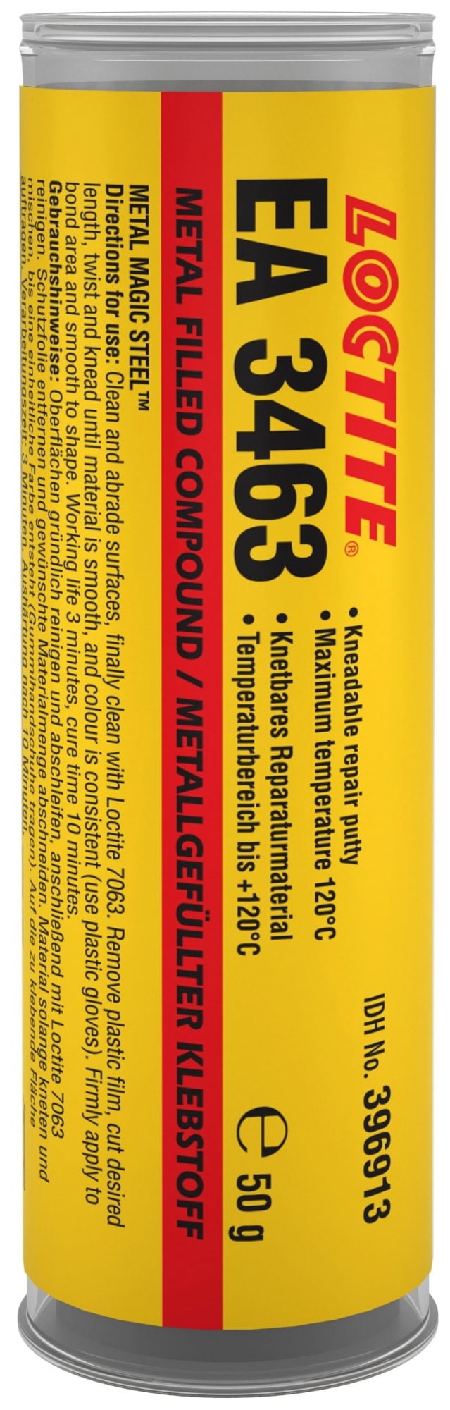 Henkel™ Loctite® 2K Epoxid Knetmasse EA 3463, 50 g, Schwarz, Fest, Zur Reparatur von Metallteilen