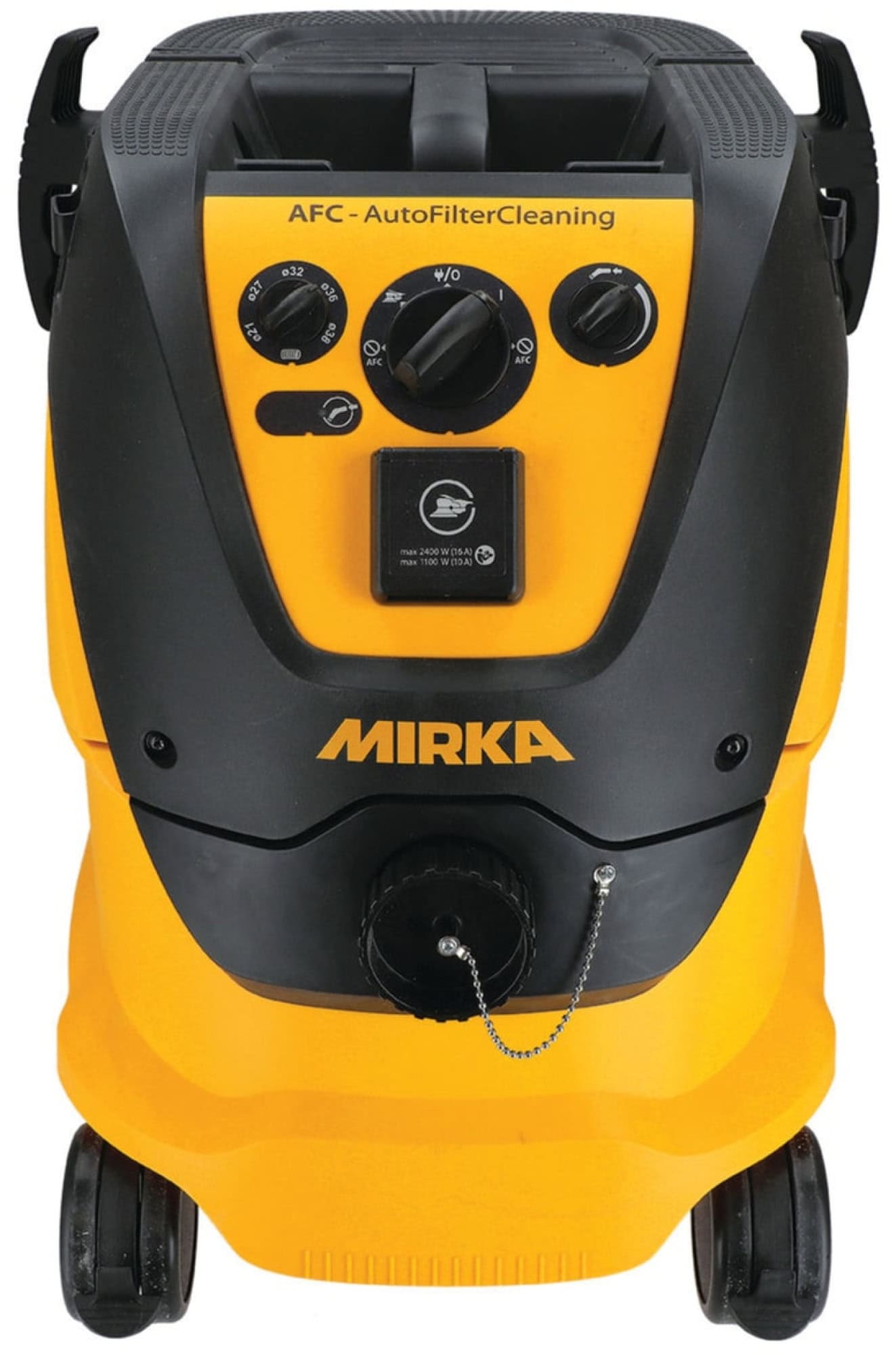 Mirka® Industrie Staubsauger 1230 M AFC 8999220111, 30 Liter, Nass & Trocken, 0,63 PS / 1200 Watt, 4.500 L/.Min., Staubklasse M, Anti Statisch (ESD), Automatische Filterreinigung, Auto Start, Für staubfreies Schleifen & Arbeiten am Arbeitsplatz