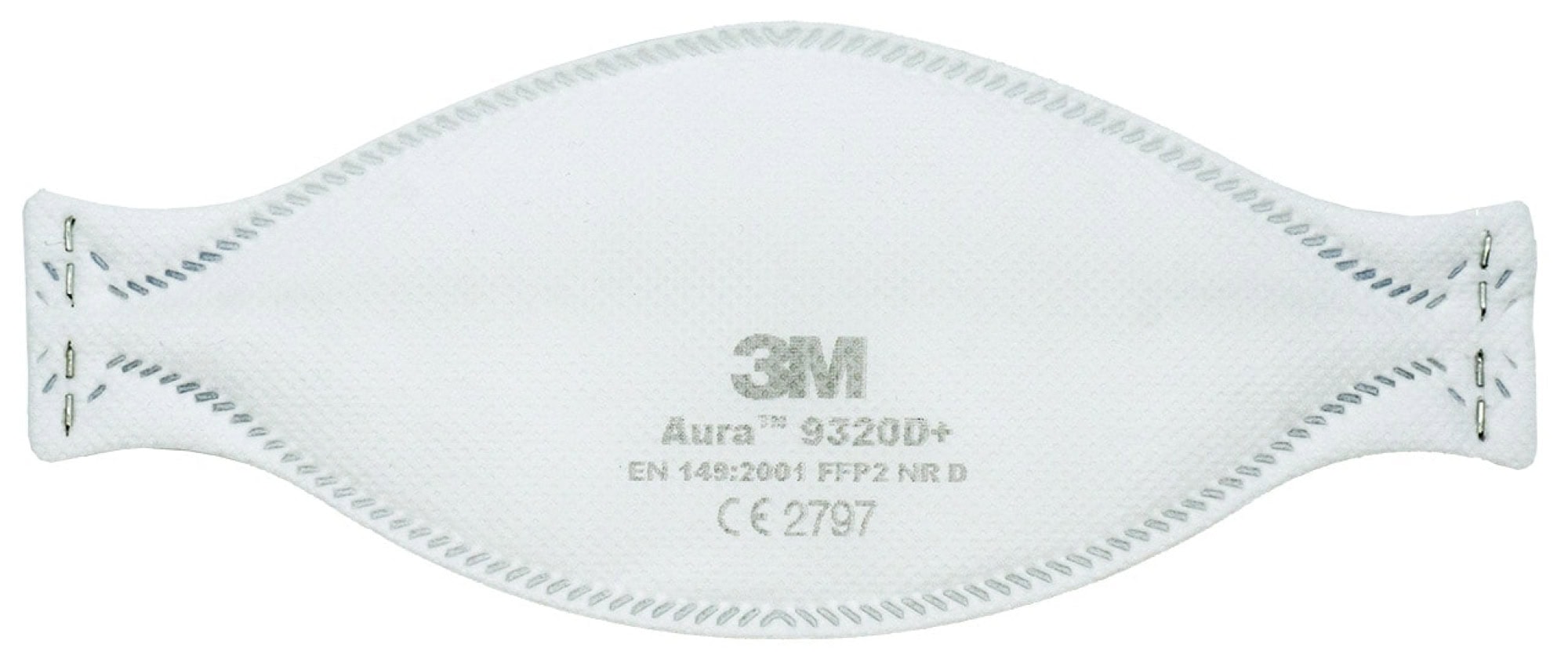 3M™ Aura™ Atemschutzmaske 9320D+ FFP2 NR D, Industrievariante, Hygienisch einzelverpackt, Lose Industrieware ohne Kartonage, Pandemiemaske