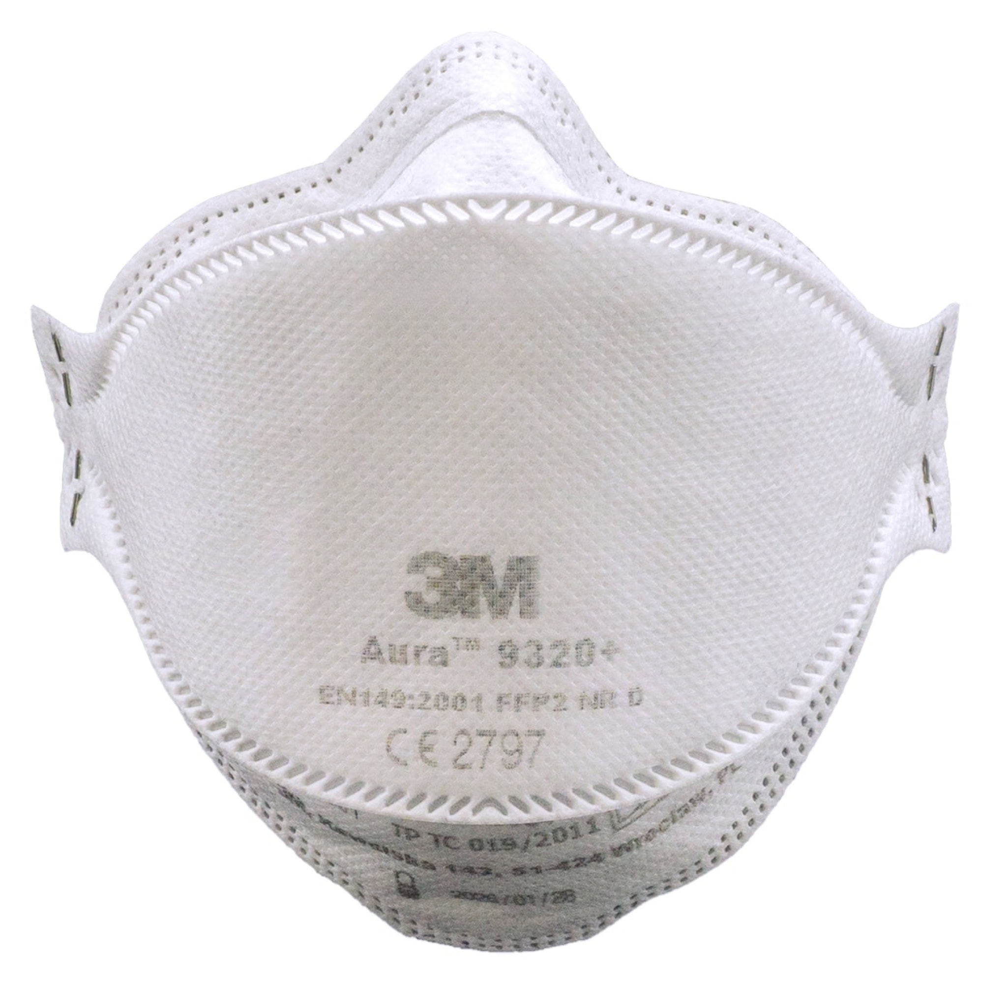 3M™ Aura™ Atemschutzmaske 9320+ FFP2 NR D, Industrievariante, Hygienisch einzelverpackt, Lose Industrieware ohne Kartonage, Pandemiemaske