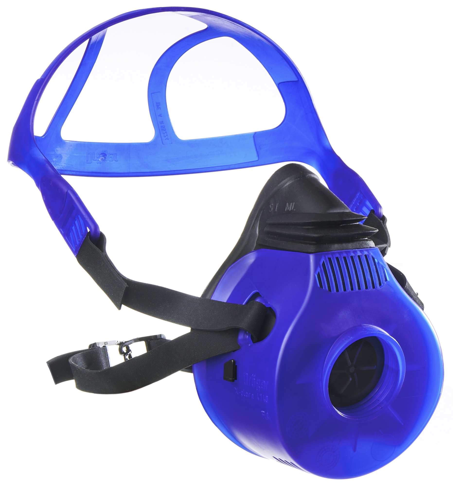 Preview: Dräger® X-plore® 4740 Gasmaske / Halbmaske R55875, Größe S/M, Silikon, Dräger® RD40 Filteranschluss [NATO Standard], Für den Industrie Einsatz
