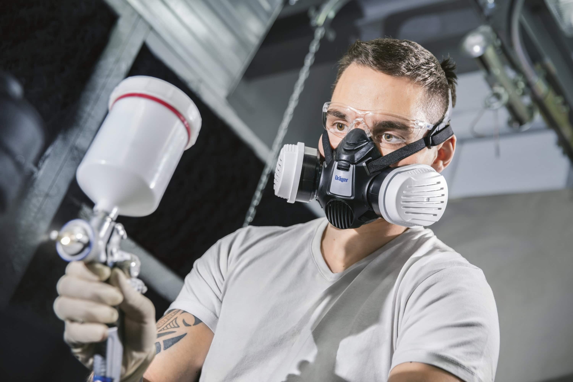 Dräger® X-plore® 3500 Gasmaske / Halbmaske R55352, Größe L, Dräger Flex, Dräger® Bajonett-Klick Filteranschluss