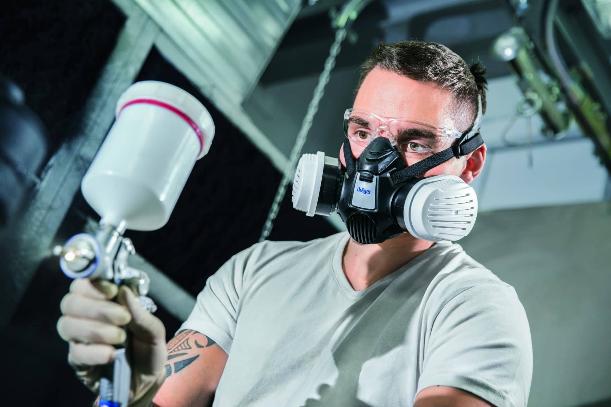 Dräger® X-plore® 3500 Gasmaske / Halbmaske R55352, Größe L, Dräger Flex, Dräger® Bajonett-Klick Filteranschluss