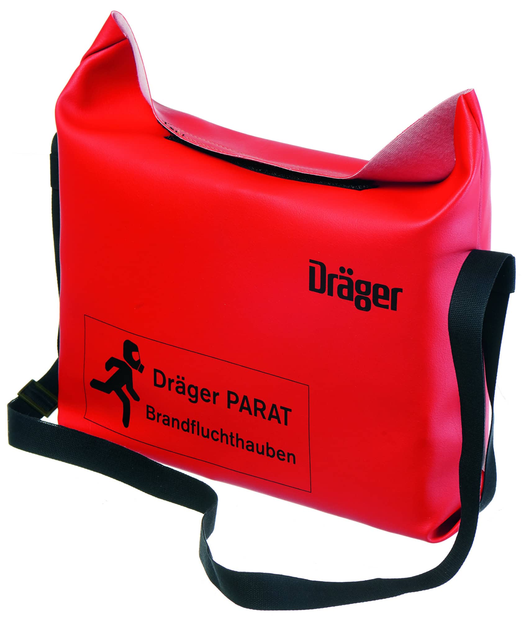 Dräger® PARAT® 5510 Tragetasche R51907, Rot, Klettverschluss, Wasserfest, Austauschfilter Set inkl. Etikett & Aufreißband für Dräger® PARAT® 5510 Brandfluchthaube
