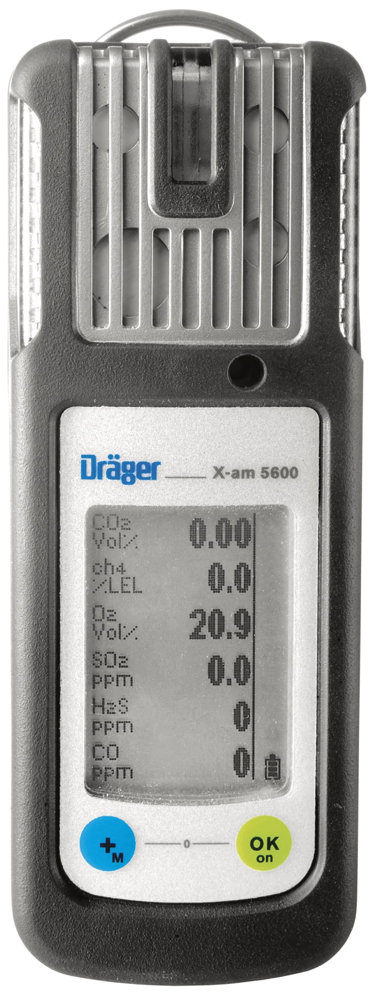 Dräger® X-am® 5600 Mehrgasmessgerät 8326580, Sensoren: IR EX/CO2, O2, H2S/CO, 1 bis 6 Gase Messgerät, IP 67 Wasserdicht, Für die Freimessung von Kanälen, Schächten und geschlossenen Räumen