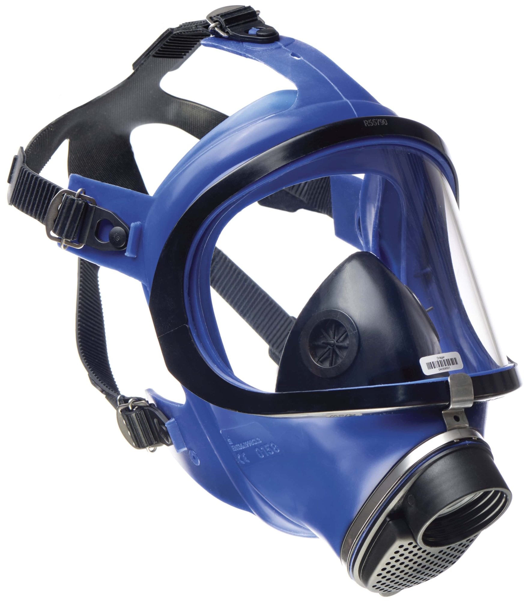 Preview: Dräger® X-plore® 6570 Gasmaske / Vollmaske R55790, Universalgröße, Schlagfeste Polycarbonat Sichtscheibe, Silikon Maskenkörper, Edelstahlrahmen, RD40 Filteranschluss [NATO Standard], Für Industrieeinsatz