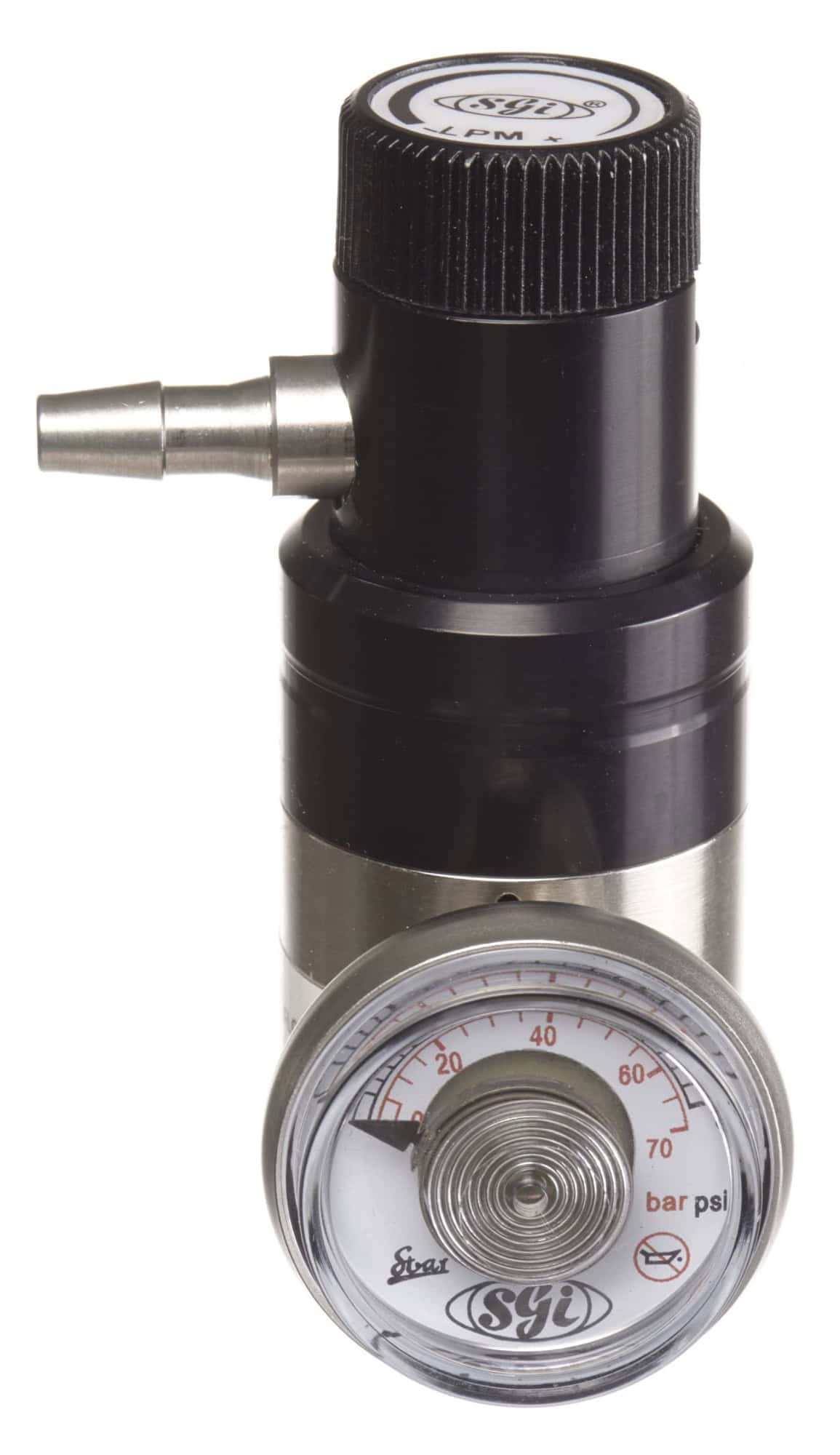 Dräger® Durchflussvariables Regulierungsventil C-10, 4930604, Edelstahl, Manuelles Ventil, 0,5 bis 5 Liter/Min., Geeignet auch für reaktive Gase, Für Gaswarngeräte mit/ohne interne Pumpe