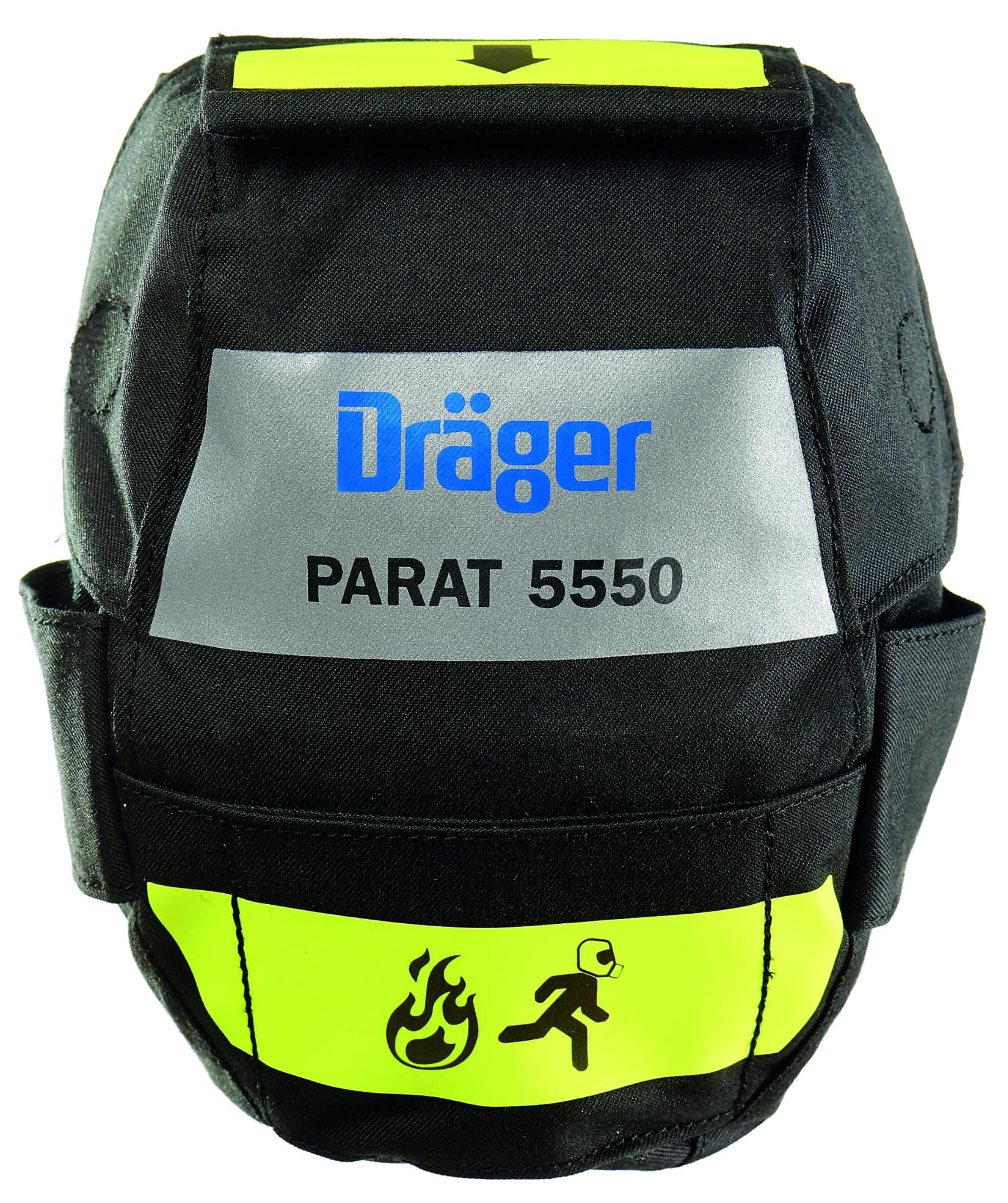 Dräger® PARAT® 5550 Brand Fluchthaube R59445, CO P2 Kombi Filter für mind. 15 Min. Schutz, Fire Pouch, Universalgröße, Brand Fluchthaube zum Schutz gegen toxische Brandgase, Dämpfe und Partikel