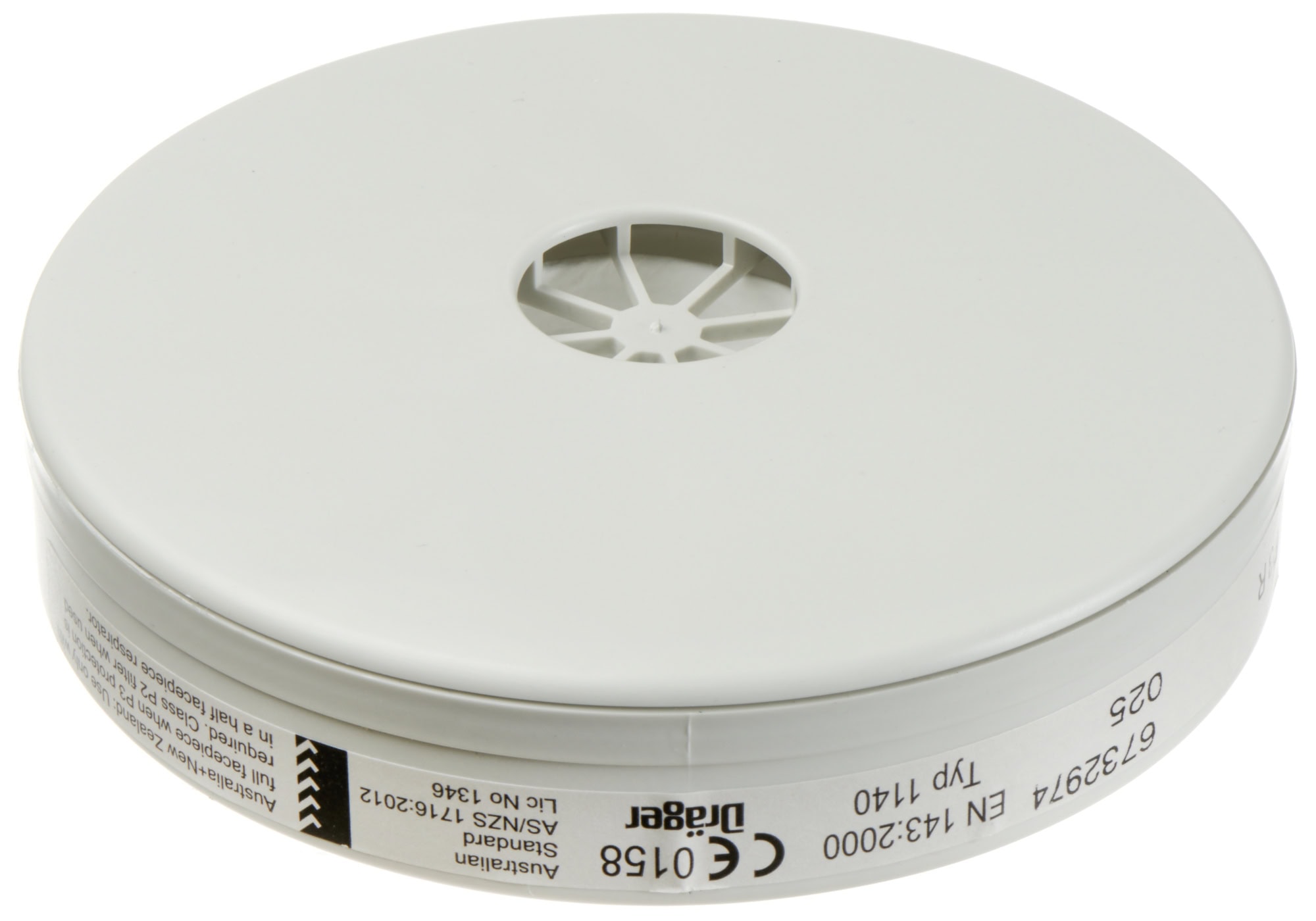Dräger® X-plore® RD40 Partikelfilter 1140, 6738932, P3 R, Veraschbar, 40 mm Rundfilteranschluss [NATO Standard], Partikelfilter gegen feste & flüssige Partikel
