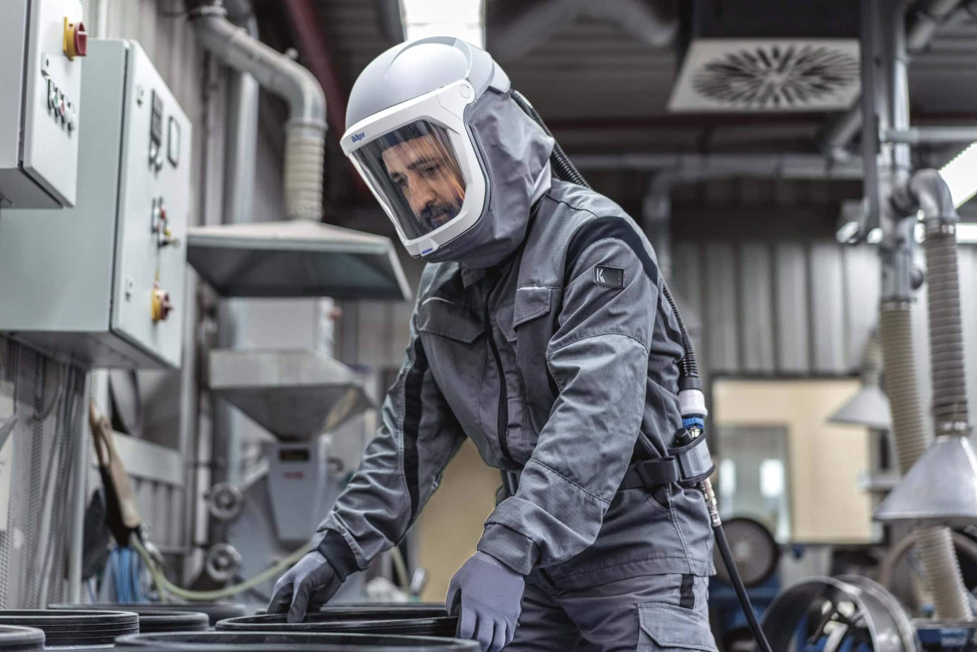 Dräger® X-plore® 9300 Druckluft Einheit 3363587, Ohne Hüftgurt, 4A/3B, Passend für Robuste Kopfteile, Hauben & Schweißermasken Gen. 2, Partikel- Gase- & Dämpfeschutz, Für Anwendungen in Industrie und Gesundheitswesen