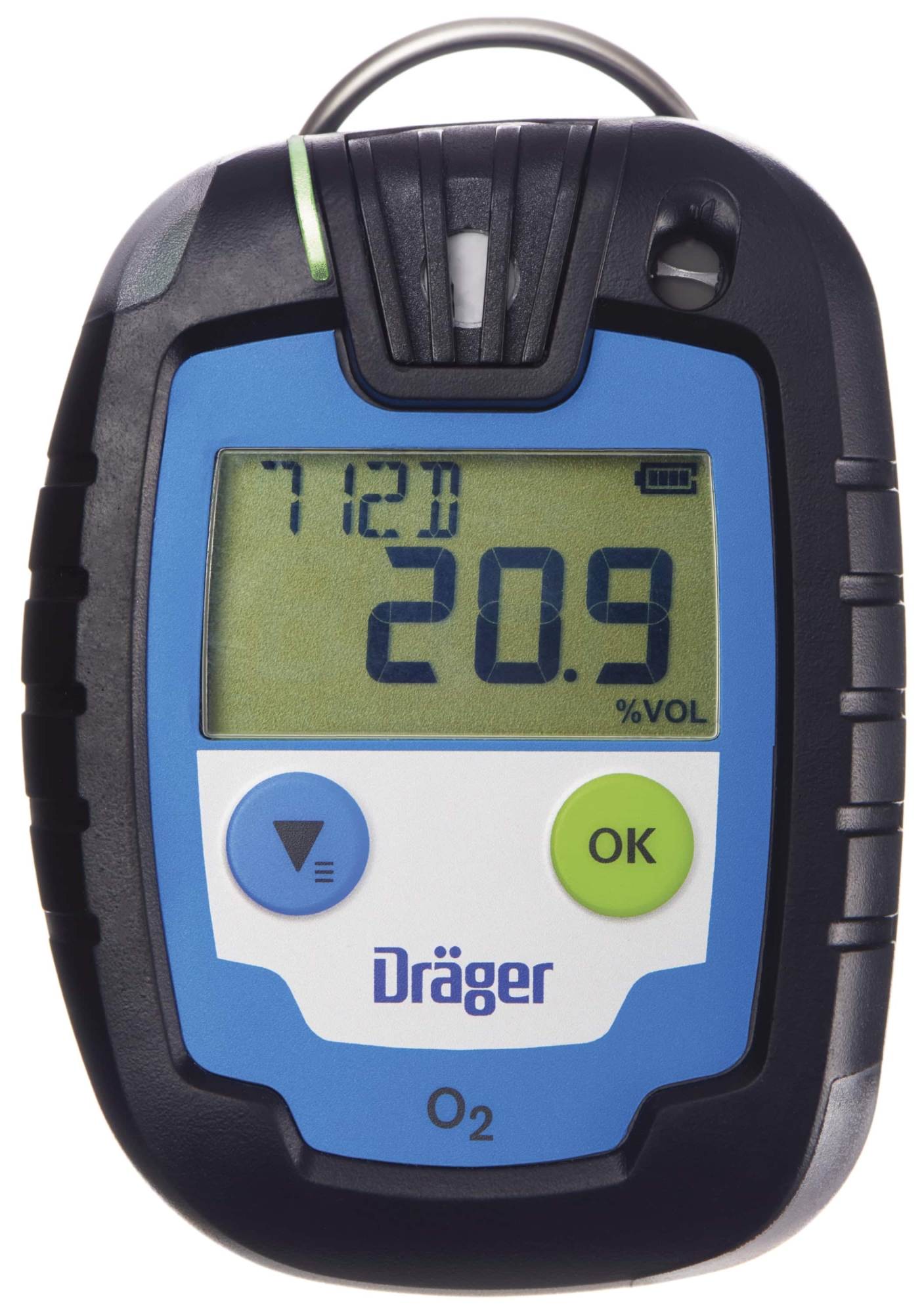 Dräger® Pac® 6000 Eingasmessgerät 8326322, Sensor: O2, Zeitlimitiert, IP 68 Staub & Wasserdicht, Mobiles Gaswarngerät für Sauerstoff (O2)