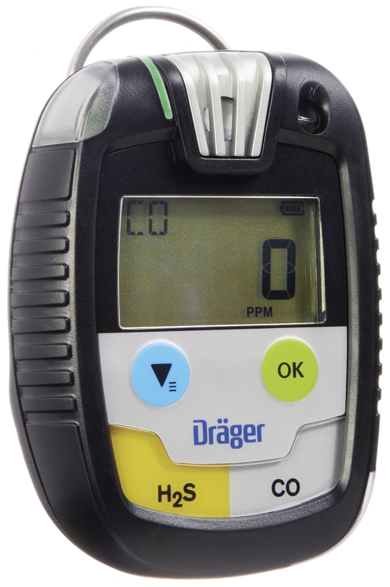 Preview: Dräger® Pac® 8500 2-in Eingasmessgerät 8326365, Dual Sensor: H2S/CO, IP 68 Staub & Wasserdicht, Mobiles Gaswarngerät für Schwefelwasserstoff (H2S) und Kohlenstoffmonoxid (CO)