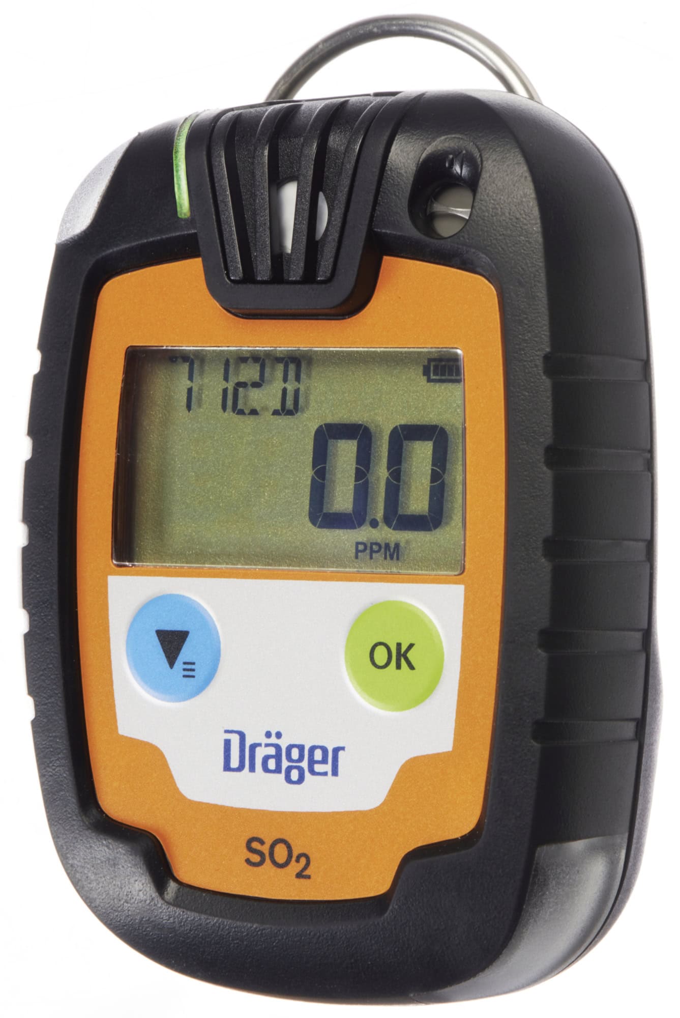 Dräger® Pac® 6000 Eingasmessgerät 8326323, Sensor: SO2, Zeitlimitiert, IP 68 Staub & Wasserdicht, Mobiles Gaswarngerät für Schwefeldioxid (SO2)