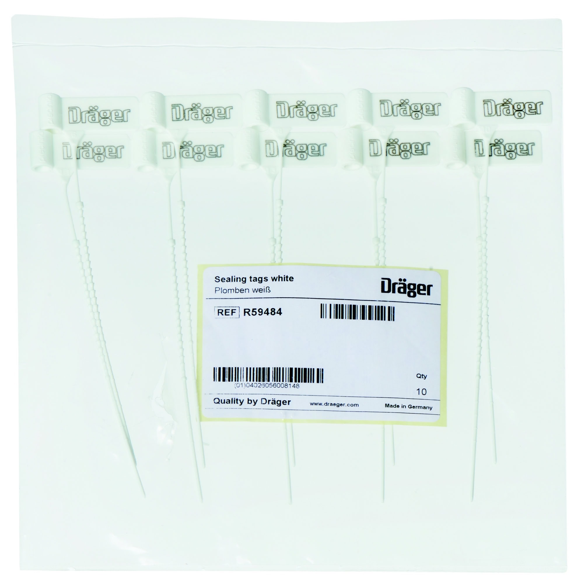 Dräger® PARAT® Plomben für Trainingsfluchthauben R59484, Plomben für Dräger® PARAT® Trainingshauben