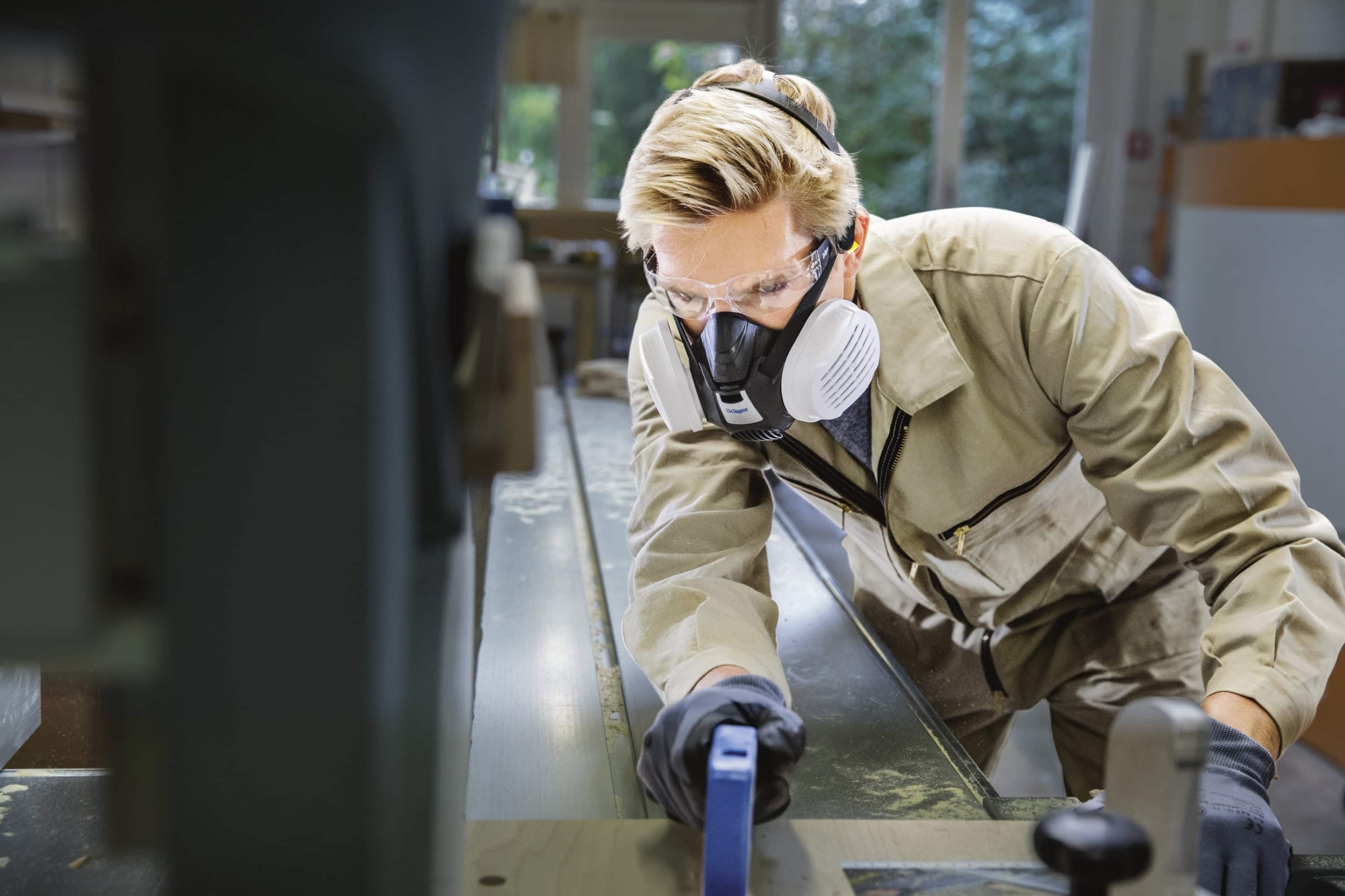 Preview: Dräger® X-plore® 3500 Gasmaske / Halbmaske R55350, Größe M, Dräger Flex, Dräger® Bajonett-Klick Filteranschluss