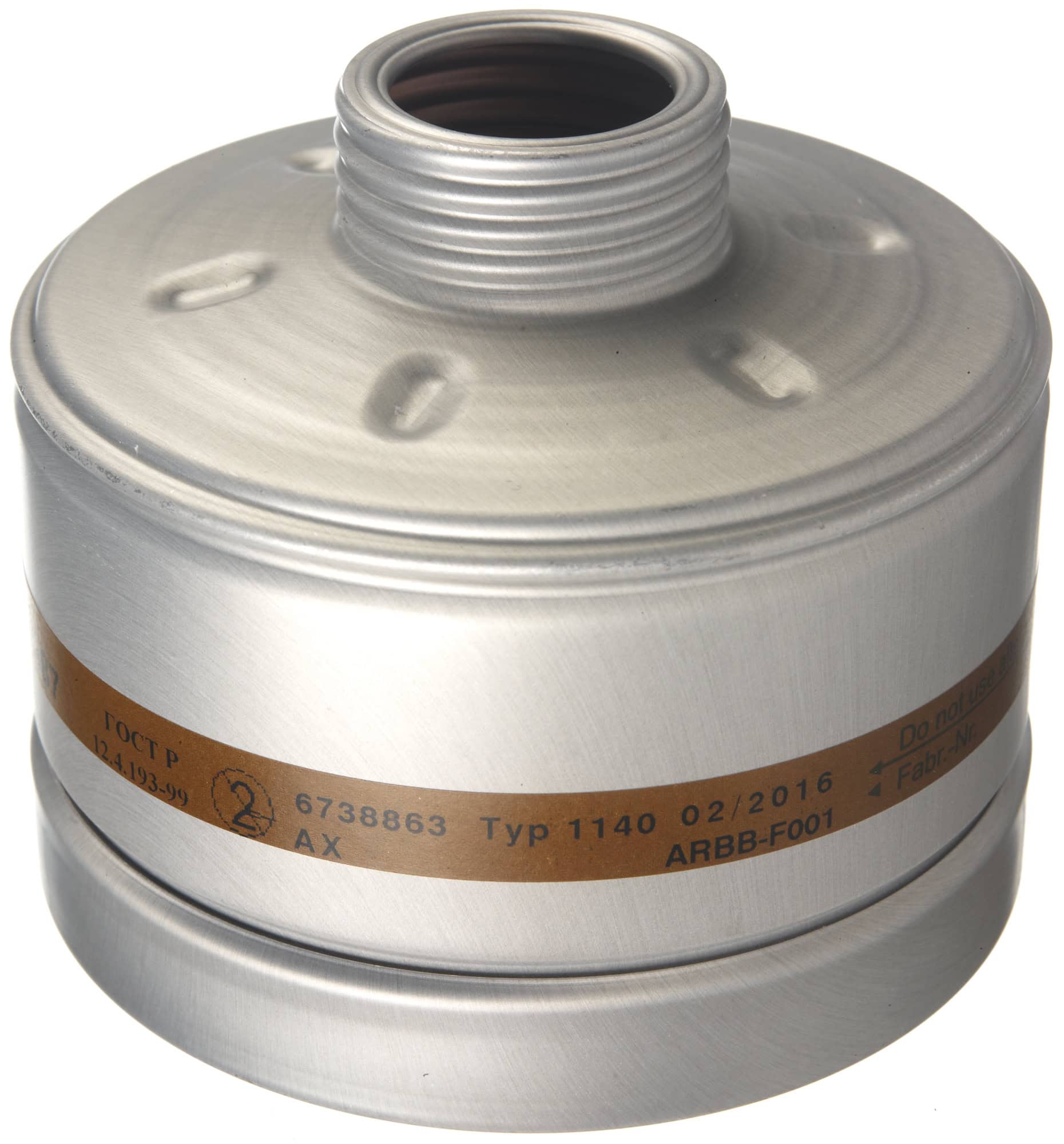 Dräger® X-plore® RD40 Gasfilter 1140, 6738863, AX NR, 40 mm Rundfilteranschluss [NATO Standard], Gasfilter gegen einkomponentige organische Dämpfe (Siedepunkt unter 65° C, Gruppe 1 & 2)