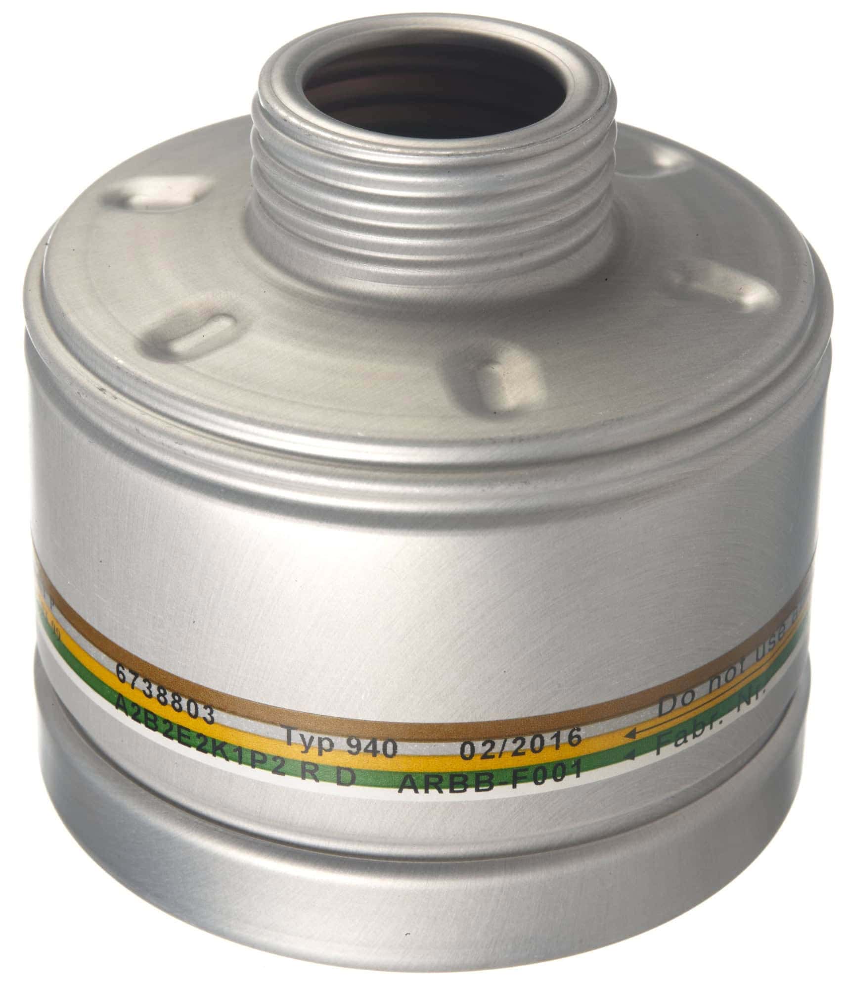 Dräger® X-plore® RD40 Kombi Filter 940, 6738803, A2B2E2K1 P2 R D, 40 mm Rundfilteranschluss [NATO Standard], Kombinationsfilter gegen organische-, anorganische-, saure Gase & Dämpfe + Ammoniak, org. Ammoniakderivate + Partikel