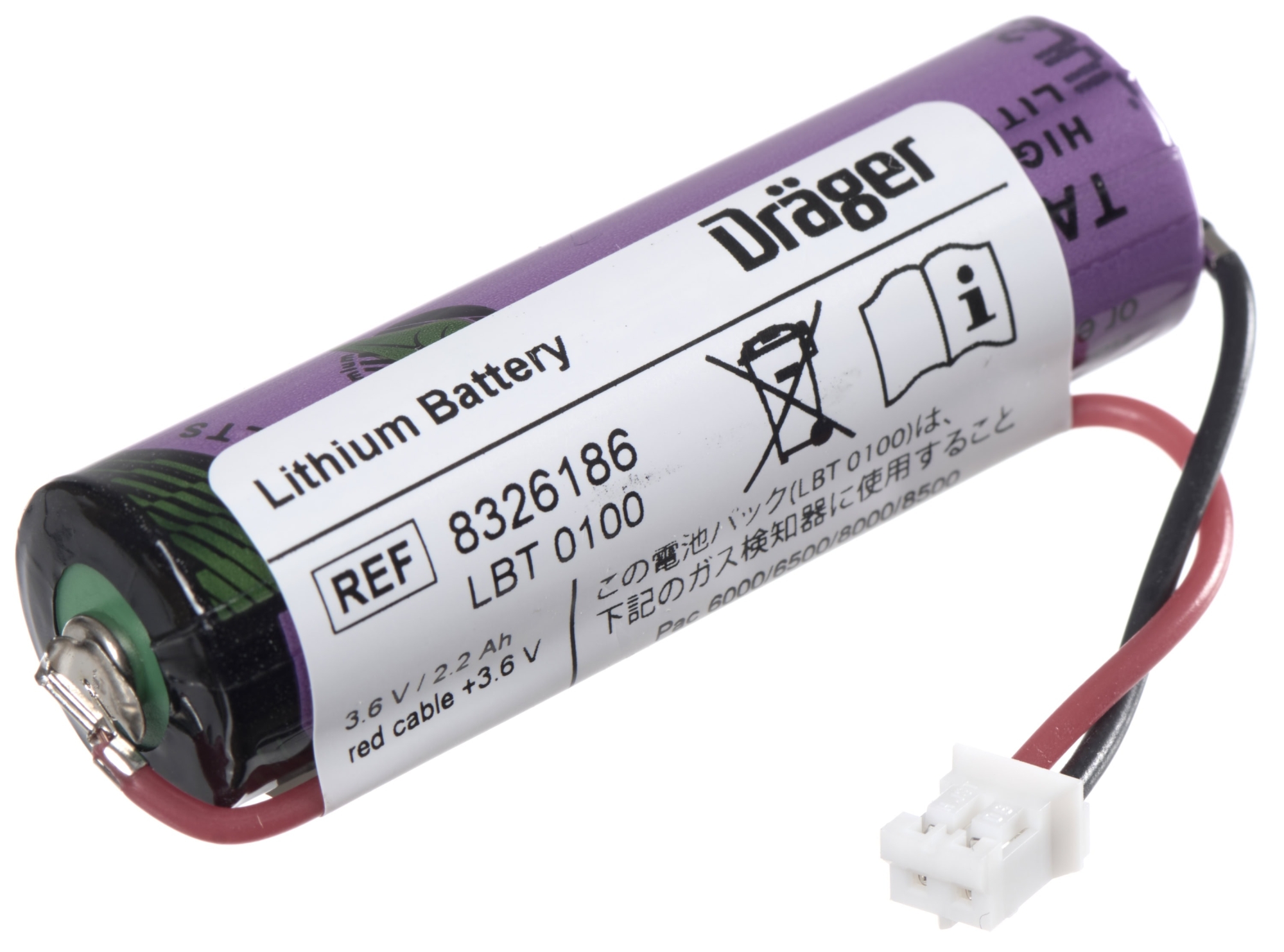 Dräger® Pac® Ersatz Batterie 8326856, Für Dräger® Pac® 6000 / 6500 / 8000 / 8500 Eingasmessgeräte