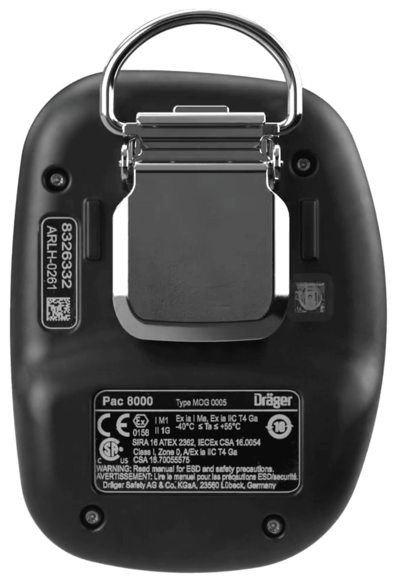 Dräger® Pac® 8000 Eingasmessgerät 8326354, Sensor: NH3, IP 68 Staub & Wasserdicht, Mobiles Gaswarngerät für Ammoniak (NH3)