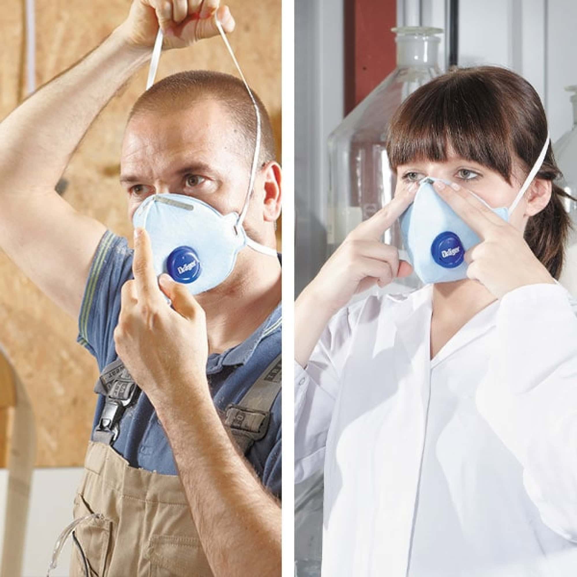 Dräger® X-plore® 1720+V FFP2 NR D 3951084, Hygienisch einzelverpackt, Wirksamer Schutz gegen Feinstäube und Partikel bei hohem Tragekomfort