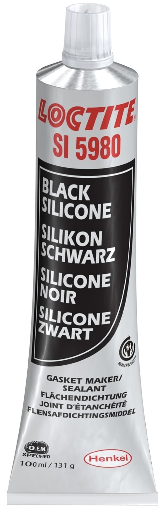 Henkel™ Loctite® Alkoxy Silikon Kleb- und Dichtstoff SI 5980, 100 ml, Schwarz, Fließend, 1K, 2064235, Hohe Temperaturbeständigkeit