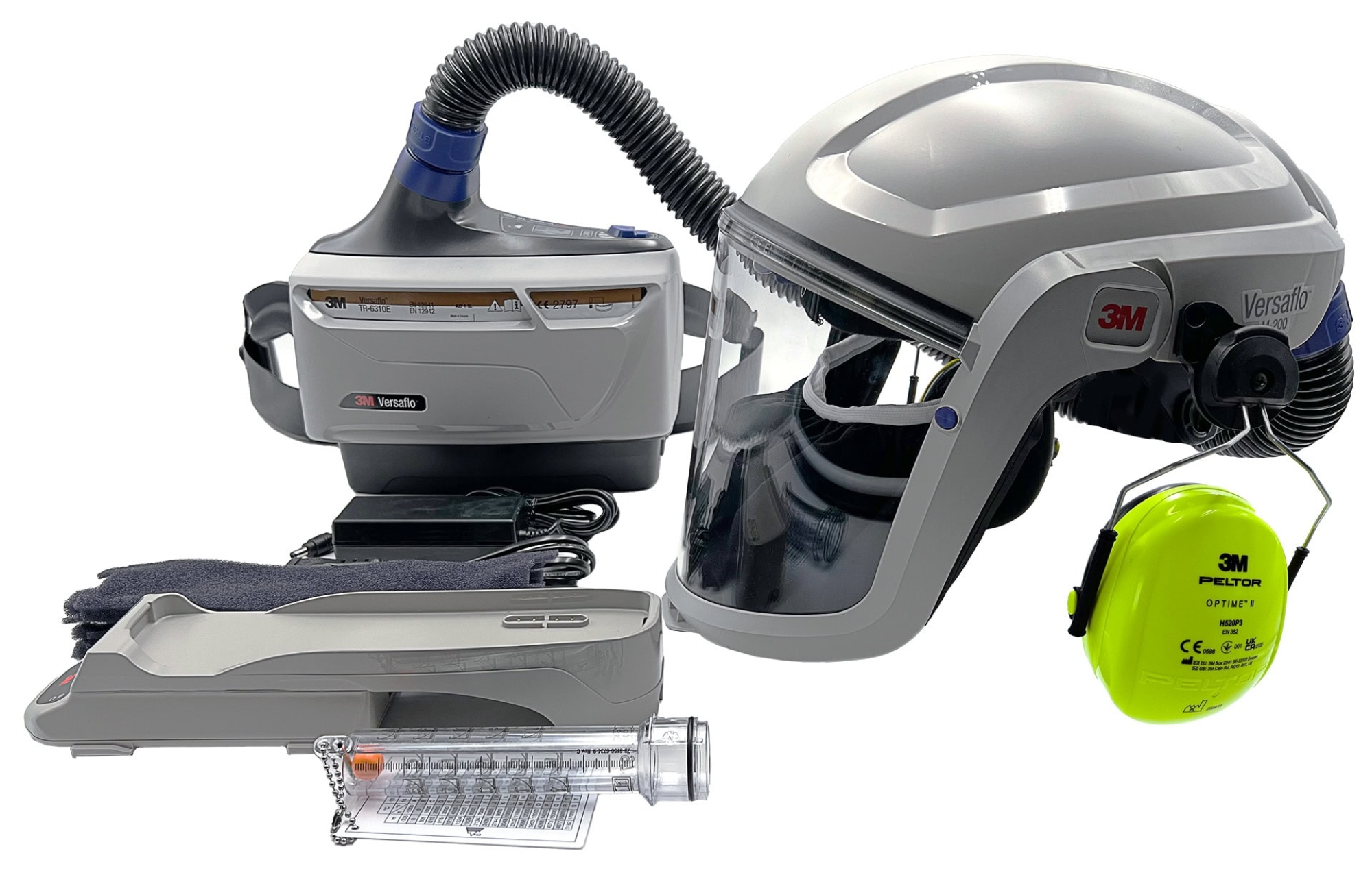 Preview: 3M™ TR-600-LIK2, TH3, Partikel- Gase- & Dämpfeschutz, Versaflo™ Leicht-Industrie Gebläse Atemschutz Set, Teile: [TR-619E, M-207, Z3AF/2, H520P3EV]