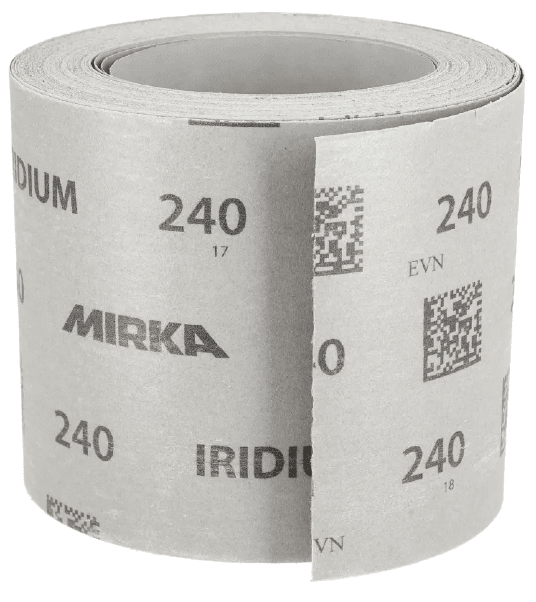 Mirka® Iridium® HS Schleifrolle 245BY00110, 115 mm x 25 m, P100, Ohne Haftung, Mit Keramik- und Aluminiumkorn