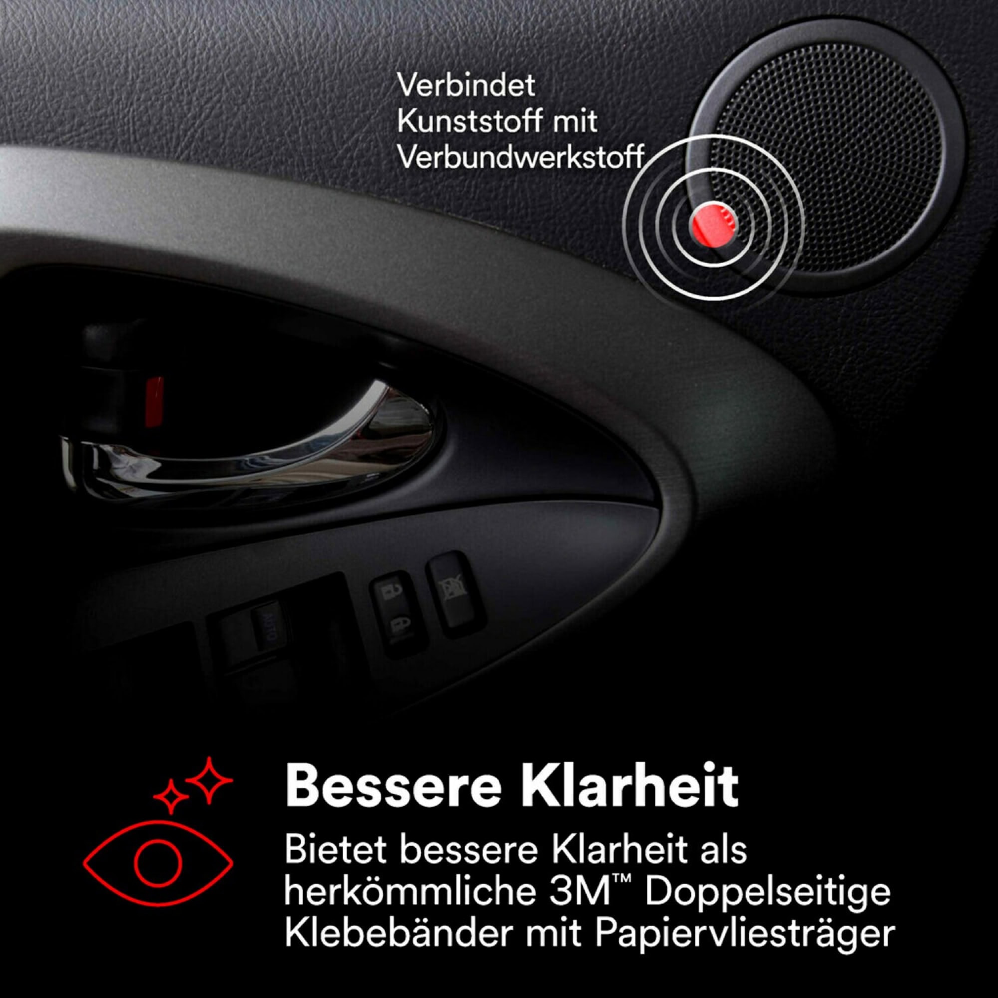 Preview: 3M™ Doppelseitiges Vliesklebeband 56215, 1000 mm x 50 m, 0,15 mm, Transparent, Lösemittelfrei, Für Verklebungen mit hoher Oberflächenenergie