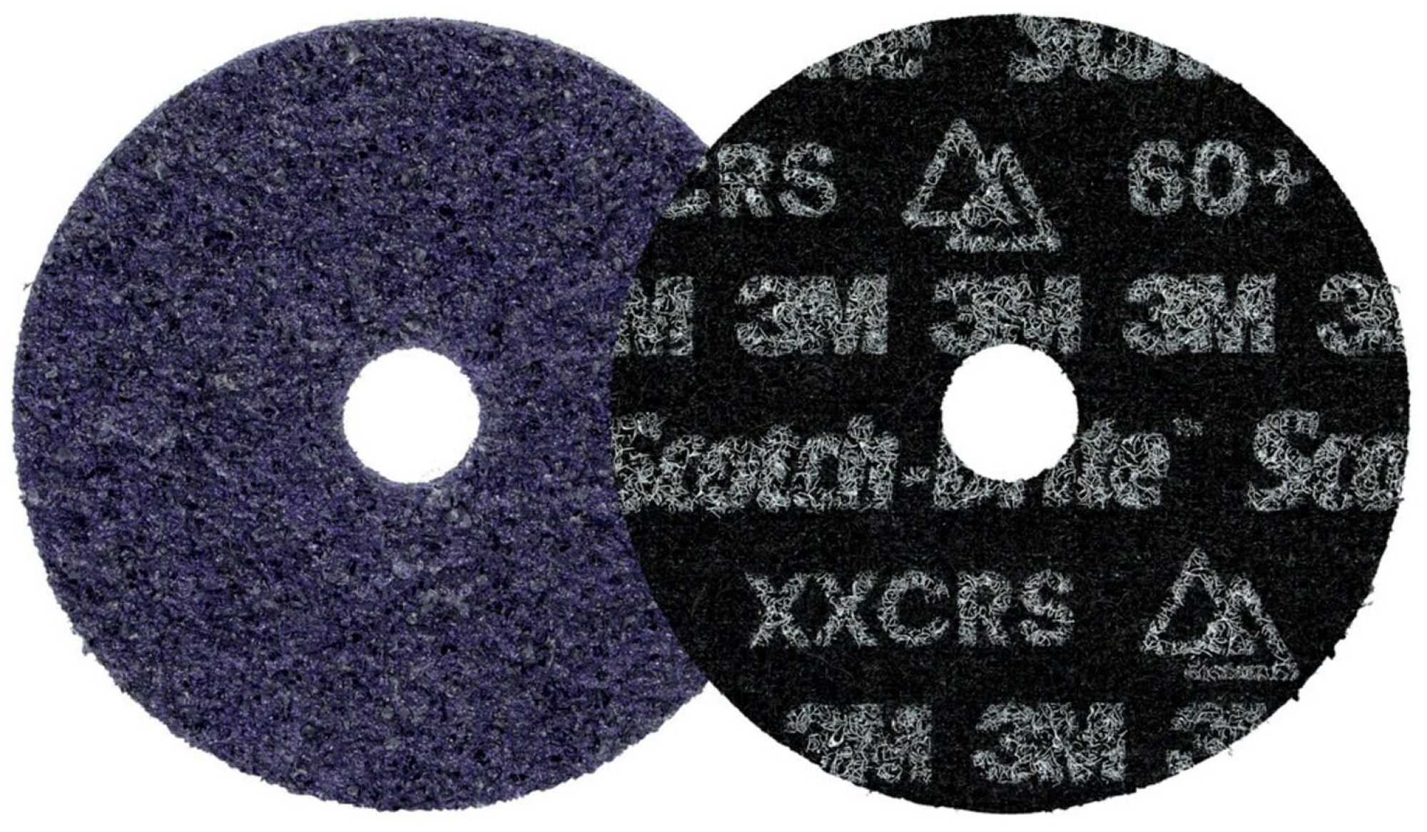 3M™ Scotch-Brite™ HD-DH Präzisions-Vliesscheibe HDDH9467, Ø 50 mm x 22 mm, 60+, K, Sehr grob, Violett, 13.300 U./Min., Kletthaftend, Mit Zentrierloch, Für Abtrags- und Finisharbeiten