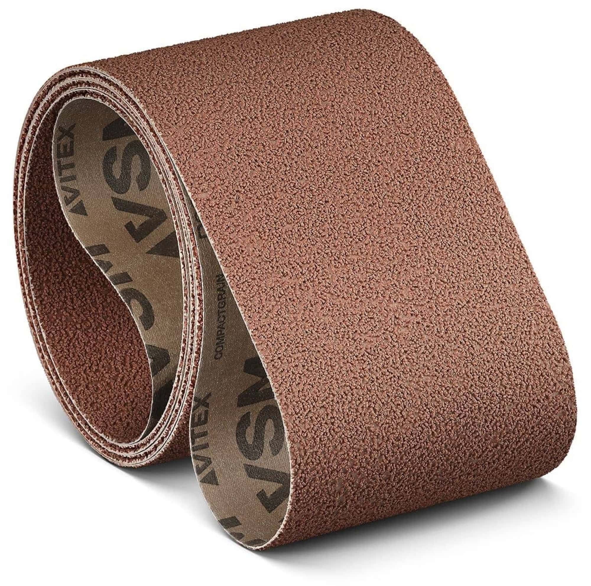 VSM ALUMINIUMOXID KK712X 703277, 100 mm x 3500 mm, A, P80, Ausführung (E07), X-Polyester, Braun, Schmalband mit Aluminium Granulat, Für Edelstahl und Superlegierungen