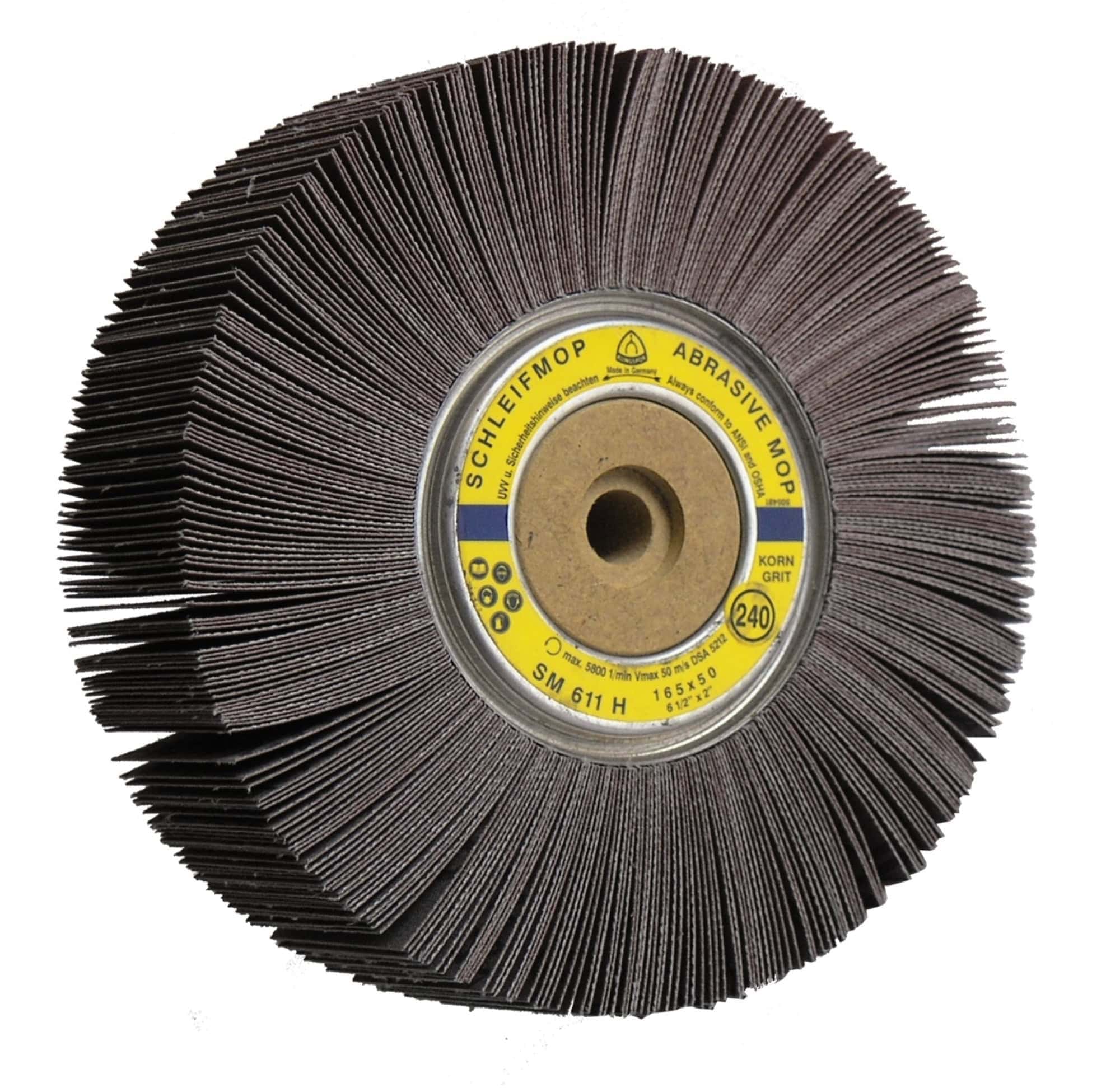 KLINGSPOR SM 611 H CS 310 XF Schleifmoprad 10030, Ø 165 mm x 25 mm x 13 mm, A, P240, Gerade, Aluminiumkorn, 5.800 U./Min., Für universal Metall, Farbe, Lack, Spachtel & Holz Schleifanwendungen