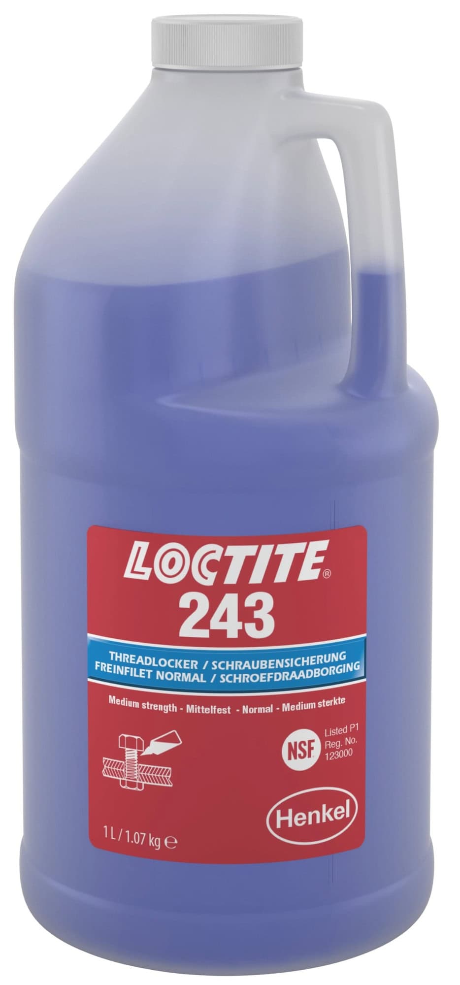 Henkel™ Loctite® Schraubensicherung 243, 1 l, Blau, 1335903, Universell einsetzbar