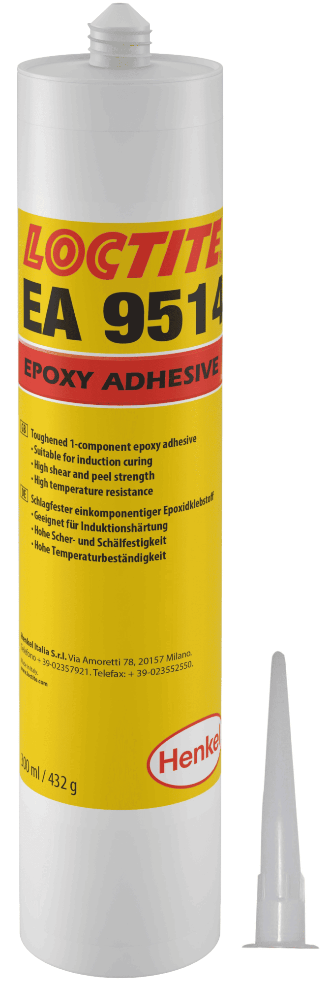 Henkel™ Loctite® Epoxid Strukturklebstoff EA 9514, 300 ml, Grau, Fest, 1K , 2065585, Für Hochtemperaturanwendungen
